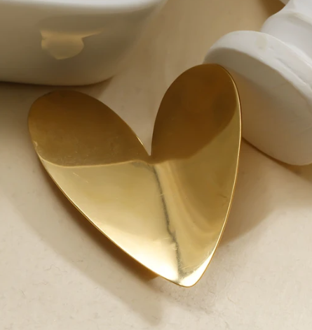 BROCHE COEUR BROSSÉ 