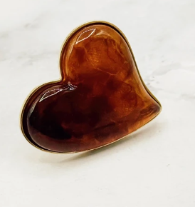 BAGUE COEUR LÉOPARD