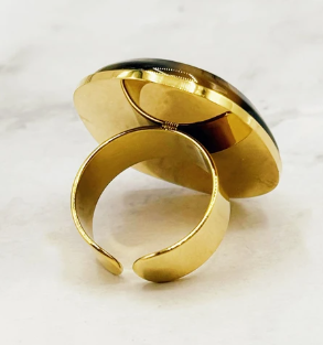 BAGUE FORME IRRÉGULIÈRE LÉOPARD