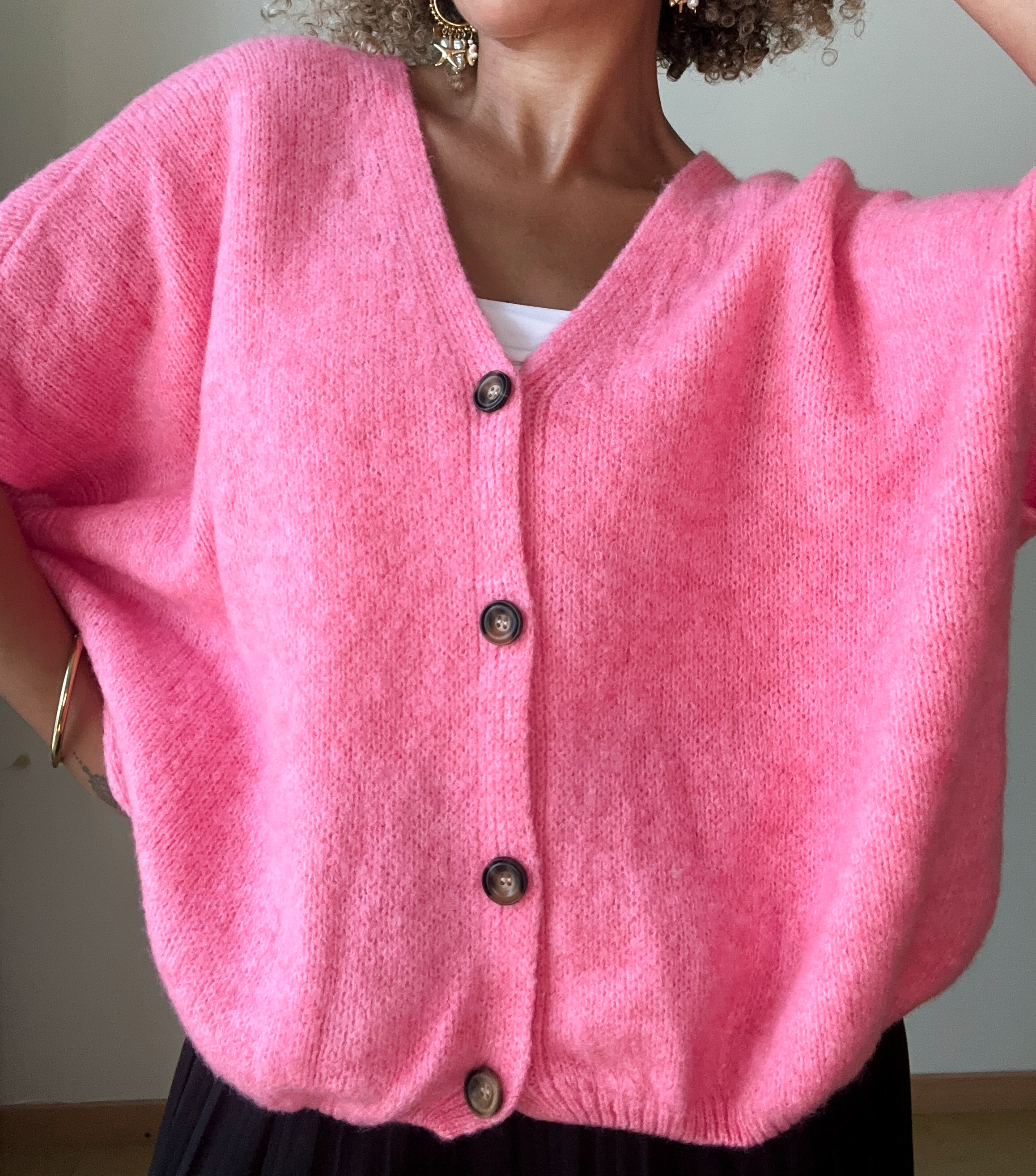 CARDIGAN ROSE OVERSIZE