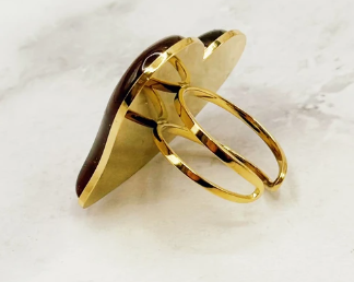 BAGUE COEUR LÉOPARD