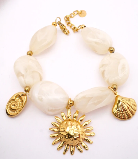 BRACELET SOLEIL RESINE/ACIER
