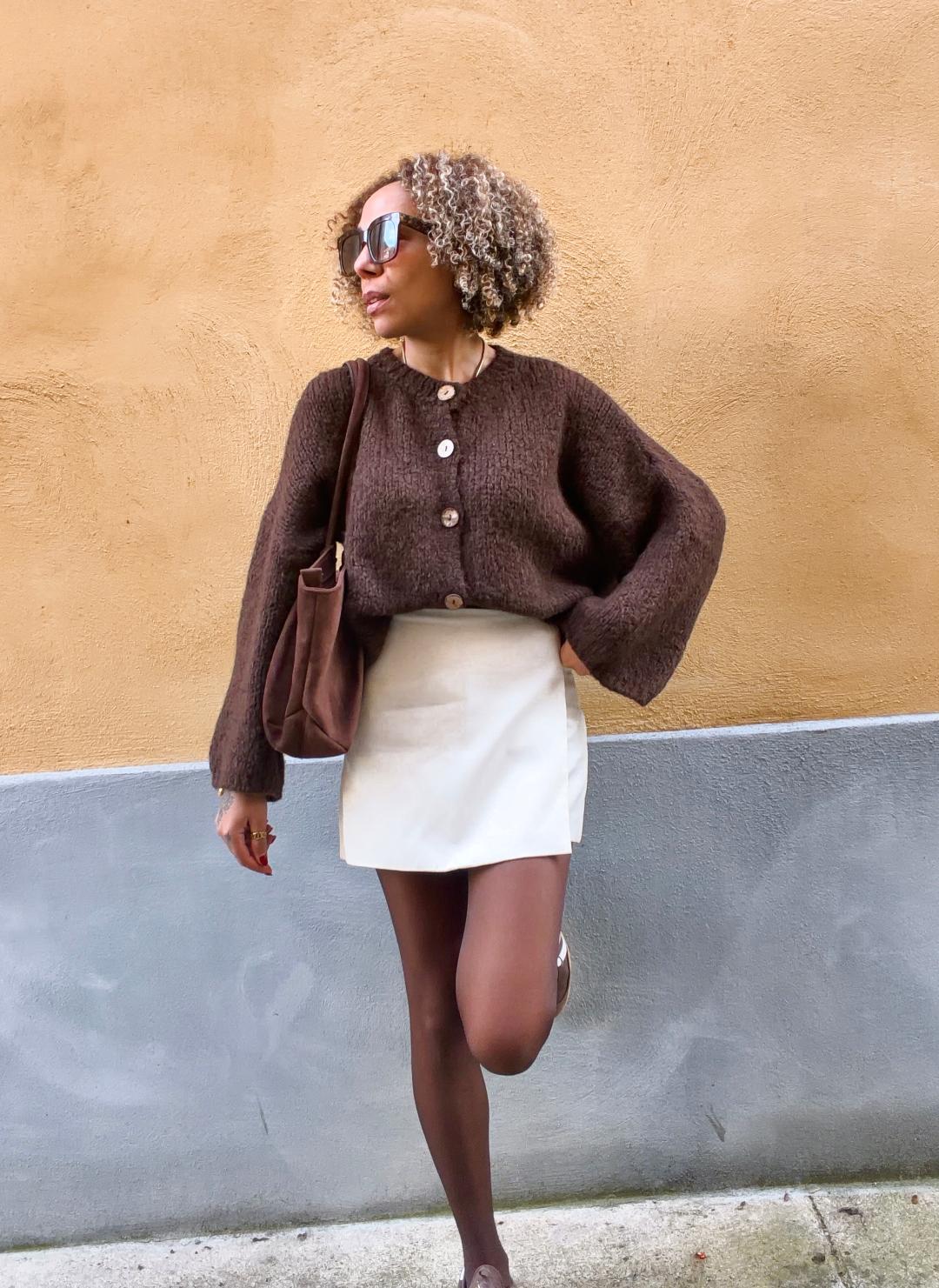 JUPE SHORT BLANC CASSÉ