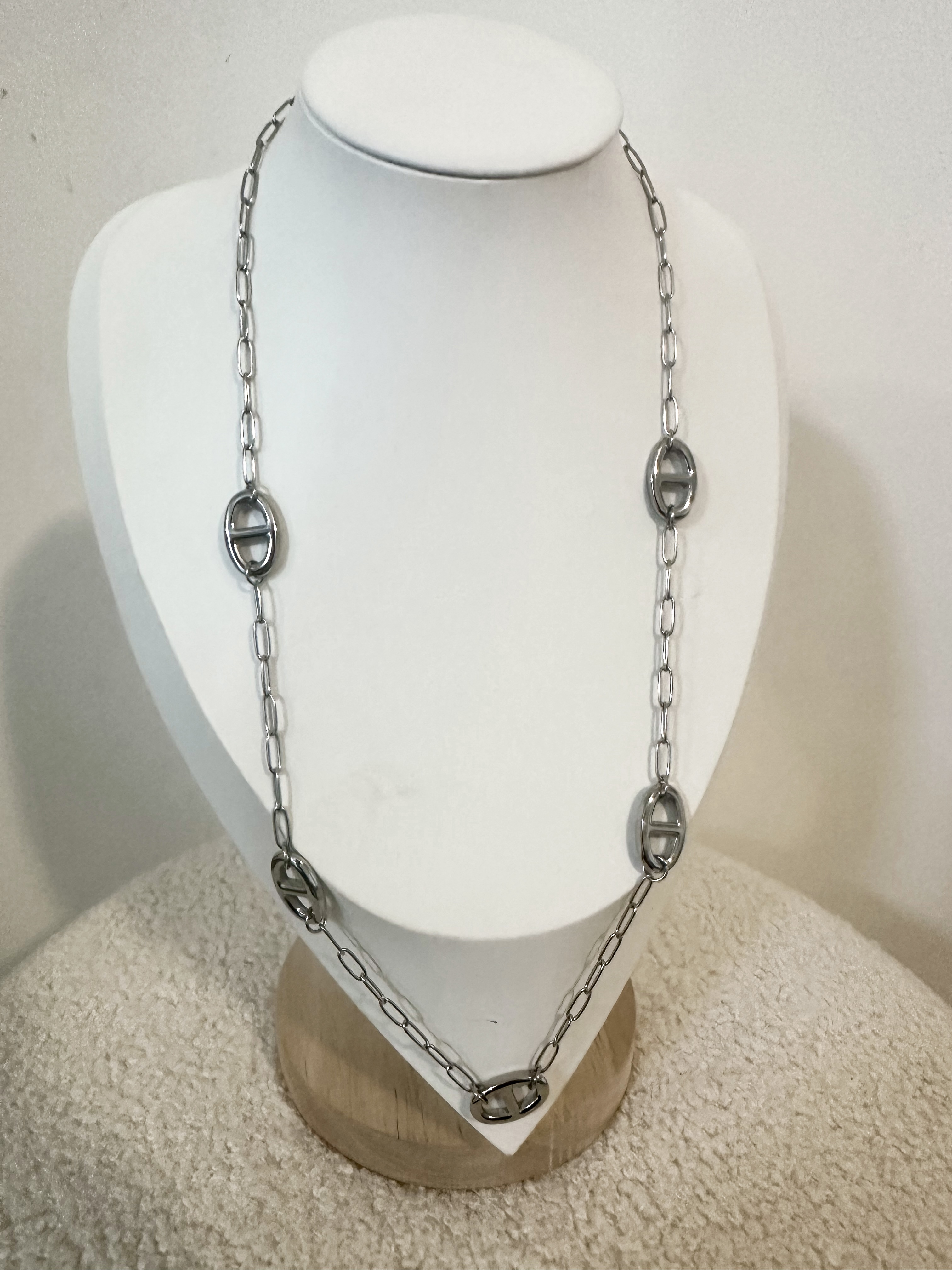 COLLIER MAILLE ELEGANT ARGENT