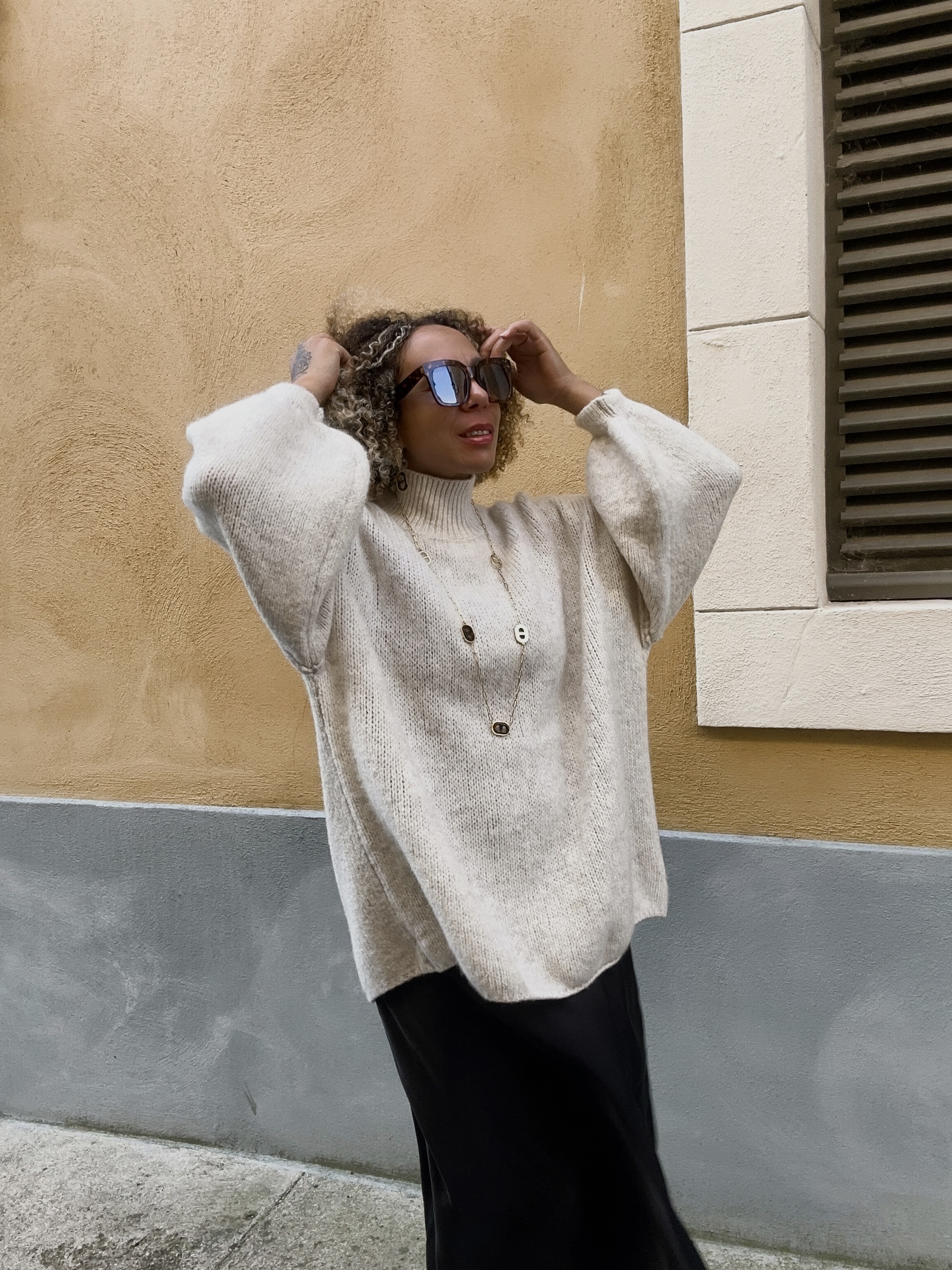 PULL MAXI OVERSIVE ÉCRU