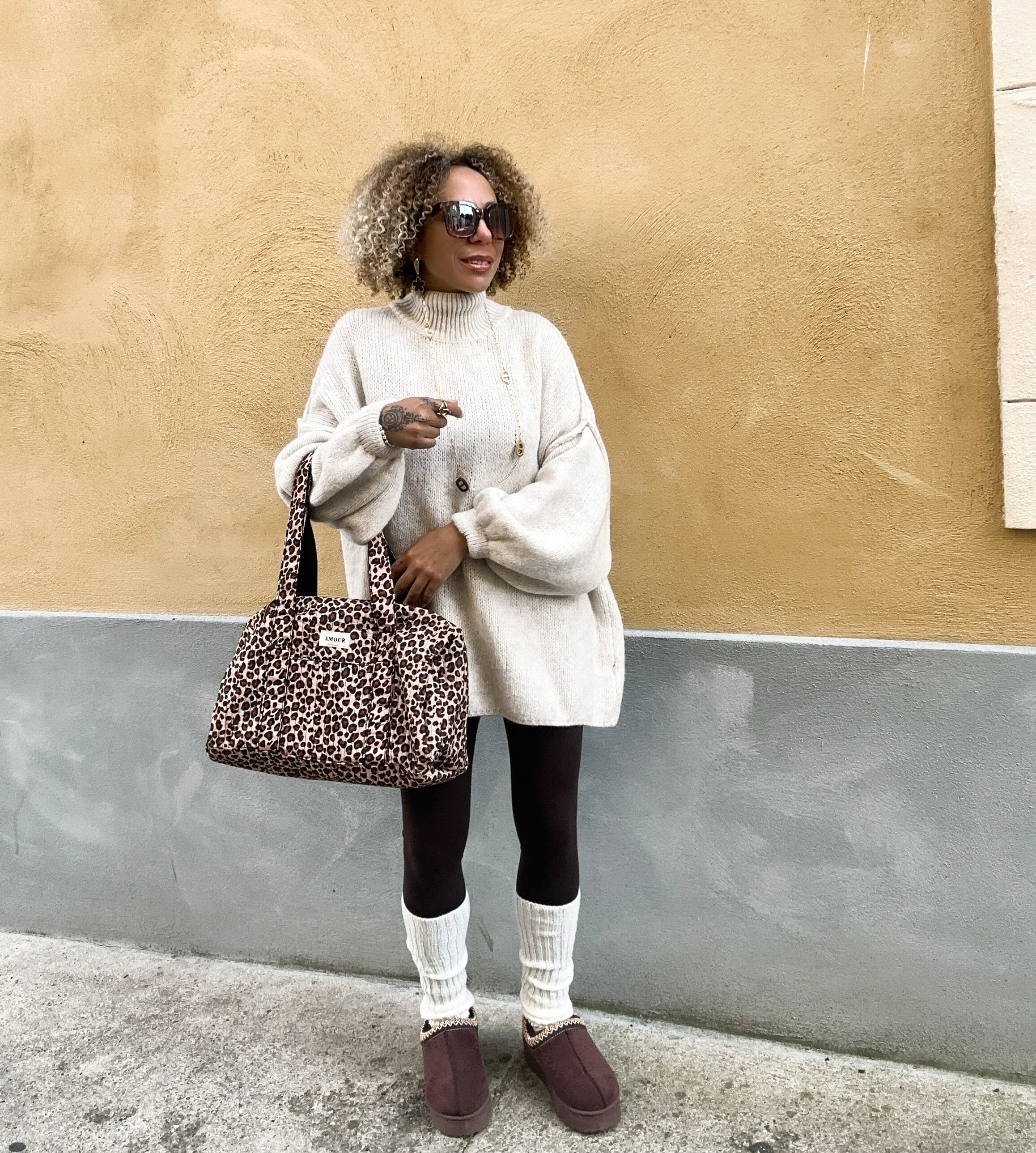 JAMBIÈRES TRICOT BLANC 