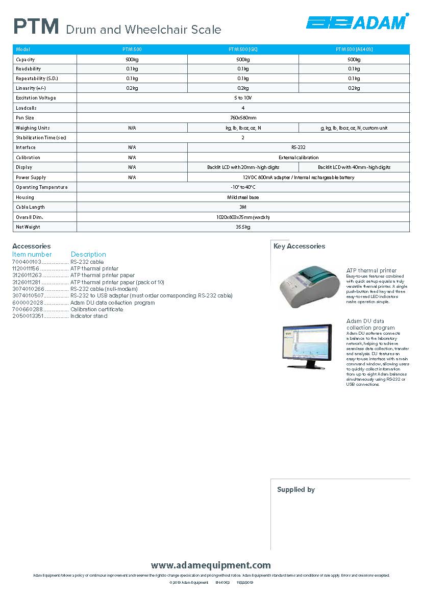 PTM Drum and Wheelchair Scale