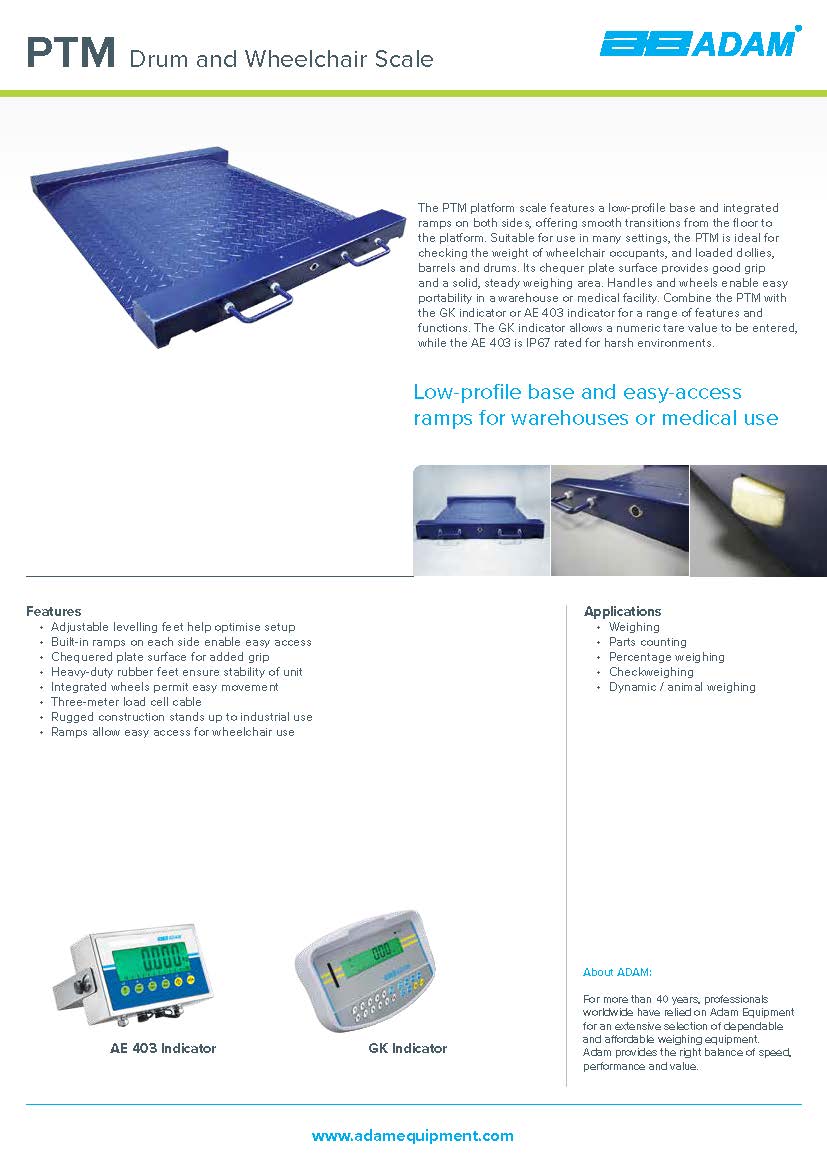 PTM Drum and Wheelchair Scale