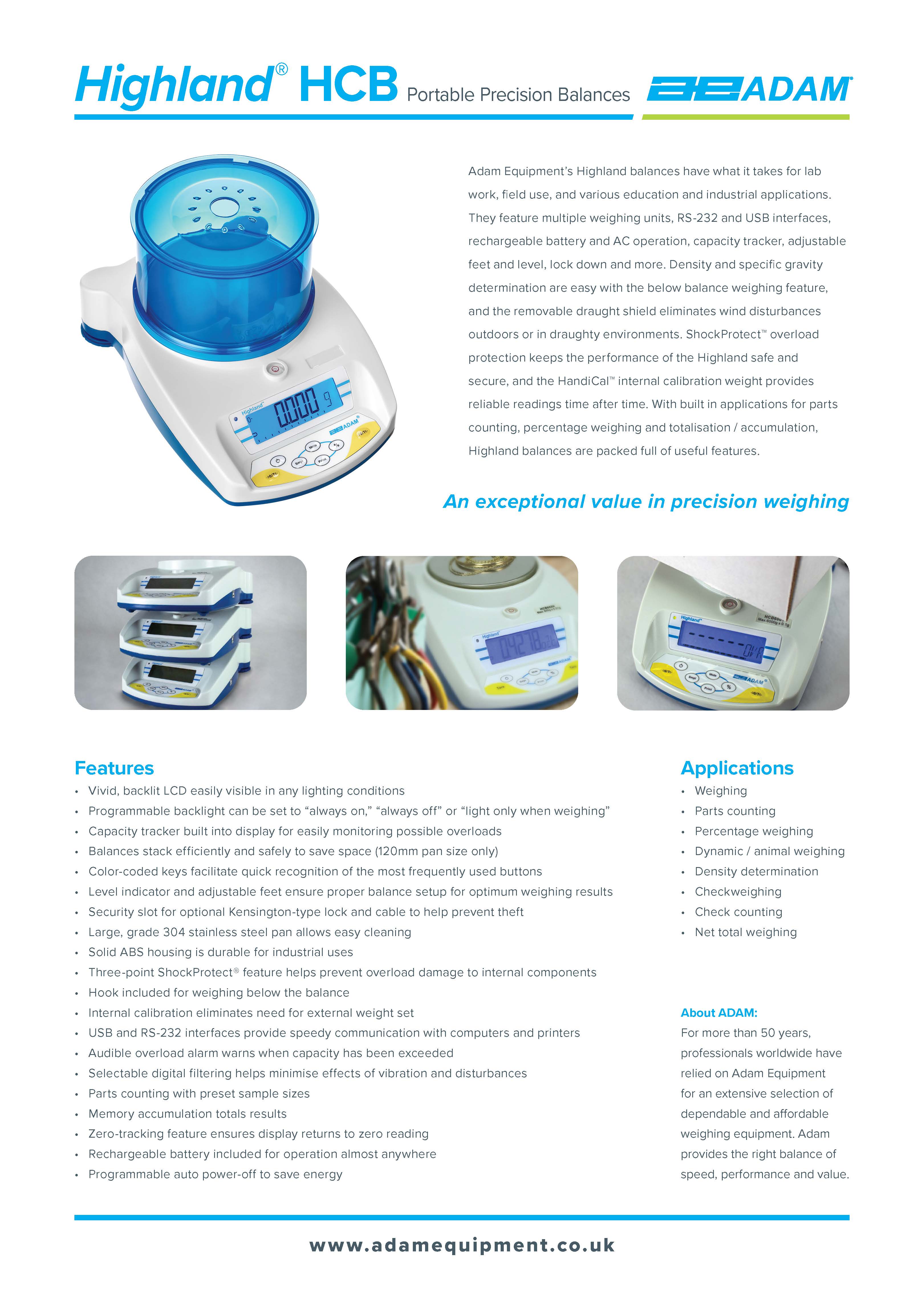 Highland HCB Portable Precision Balances