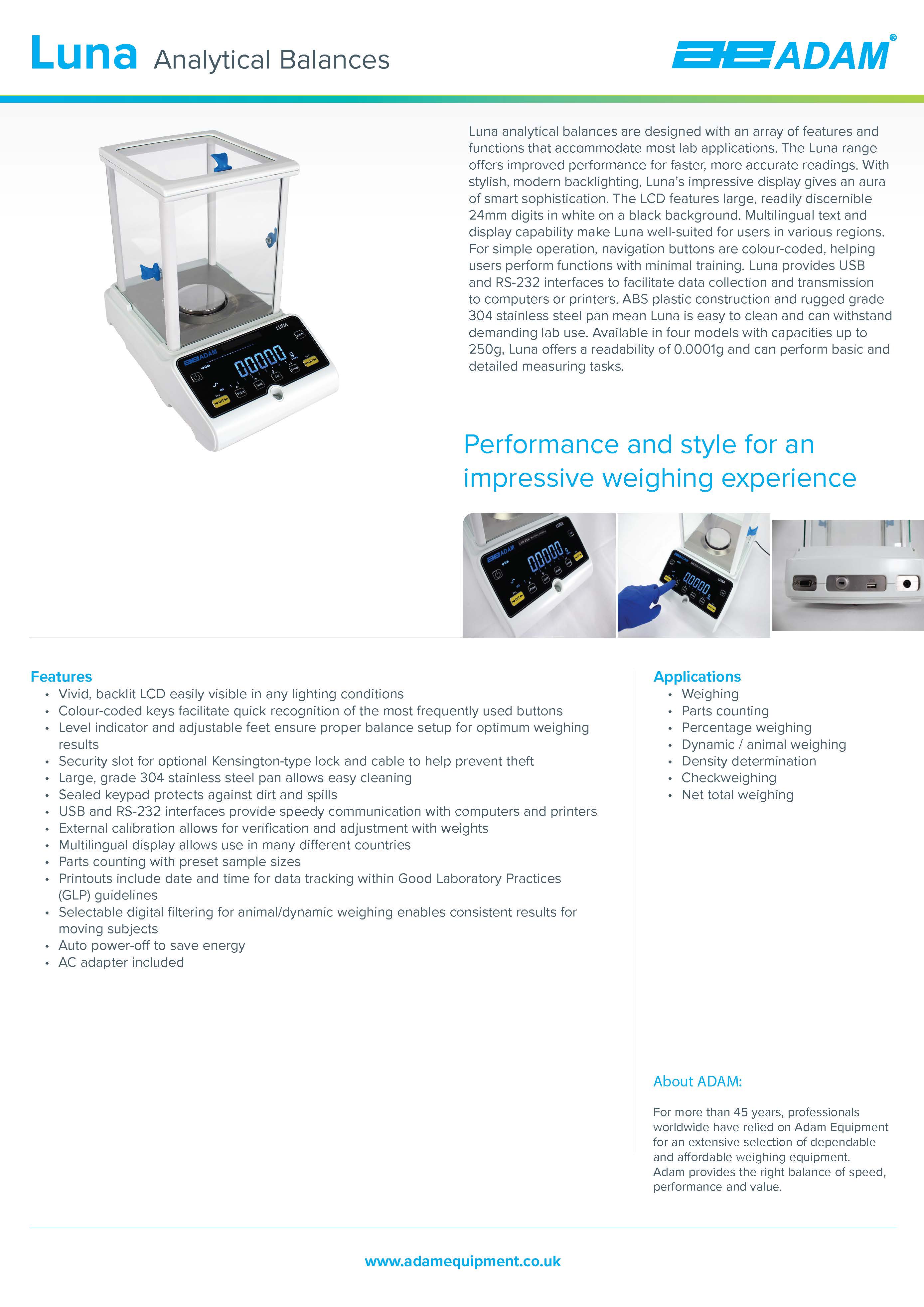 Luna Analytical Balances