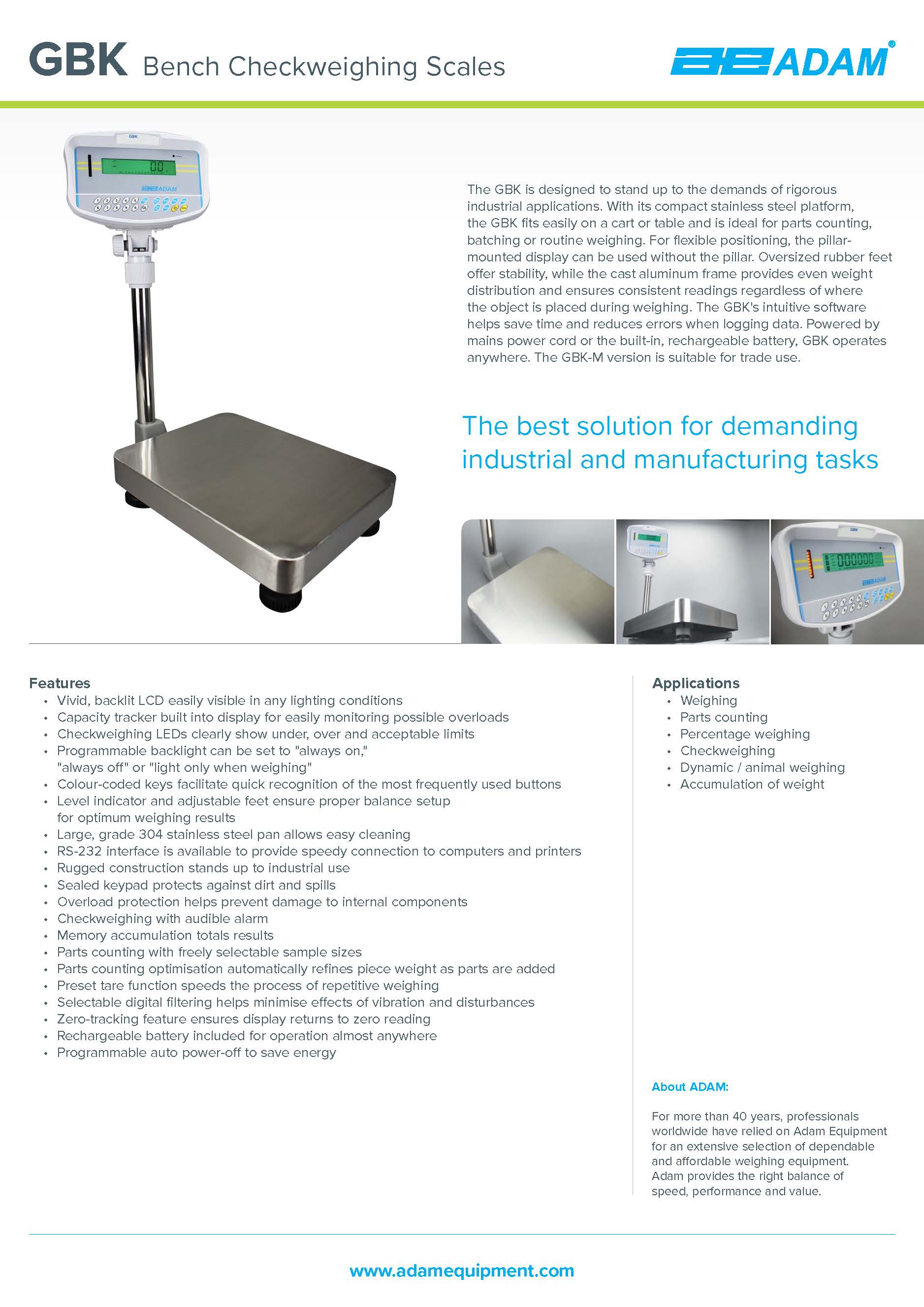GBK Bench Checkweighing Scales