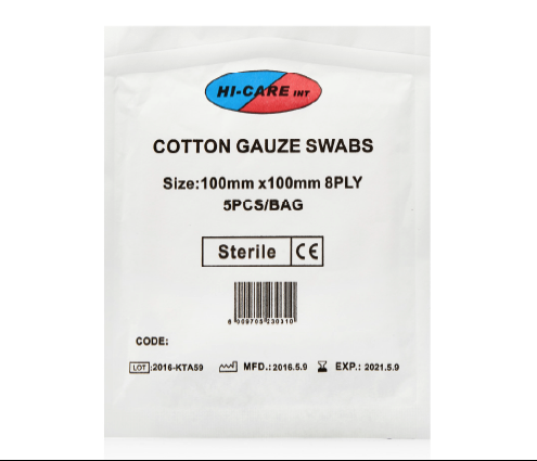 HI-CARE Gauze Swabs – (5’s), Sterile