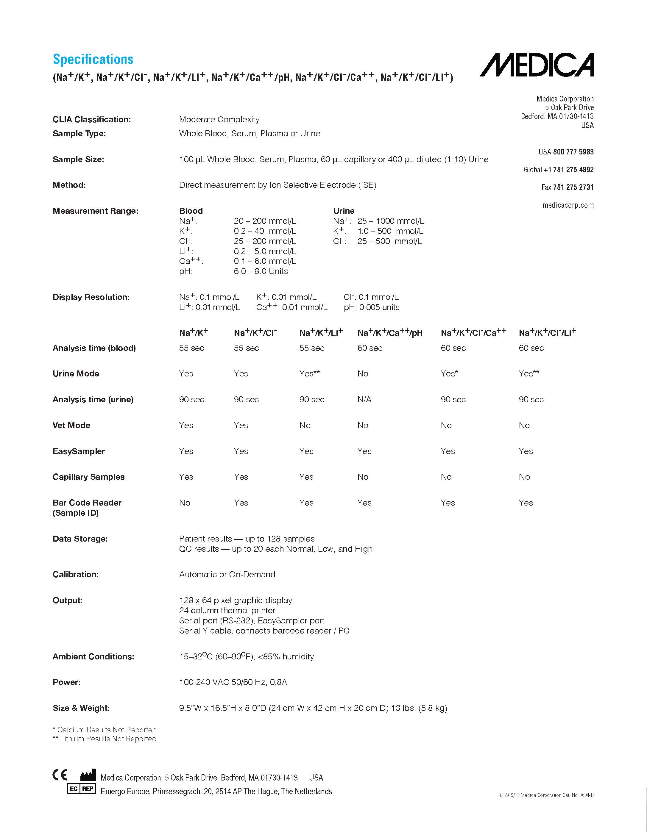EasyLyte Electrolyte Analyzer