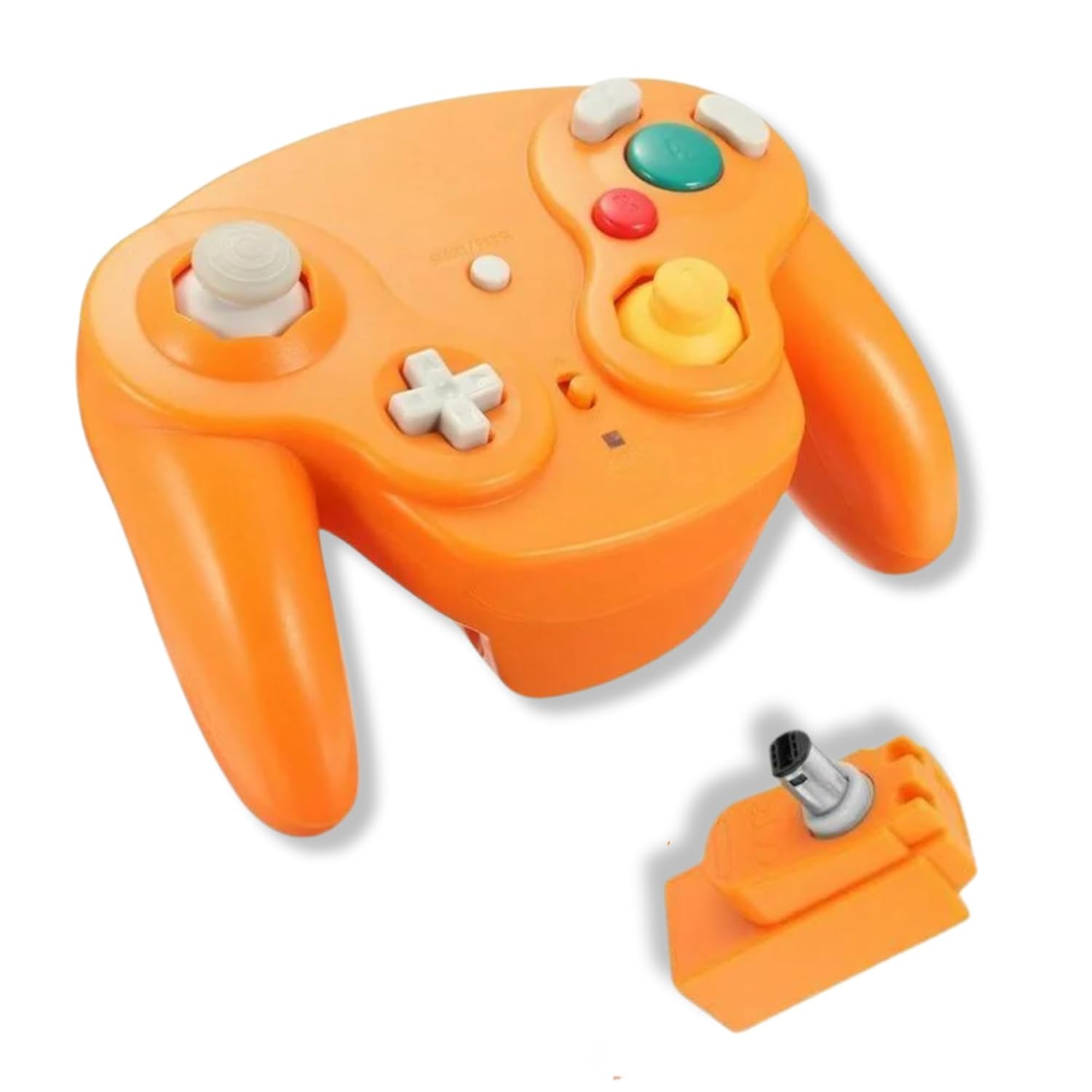 Wireless Orange GameCube Controller + Adapter Wavebird for Nintendo GameCube NGC GC