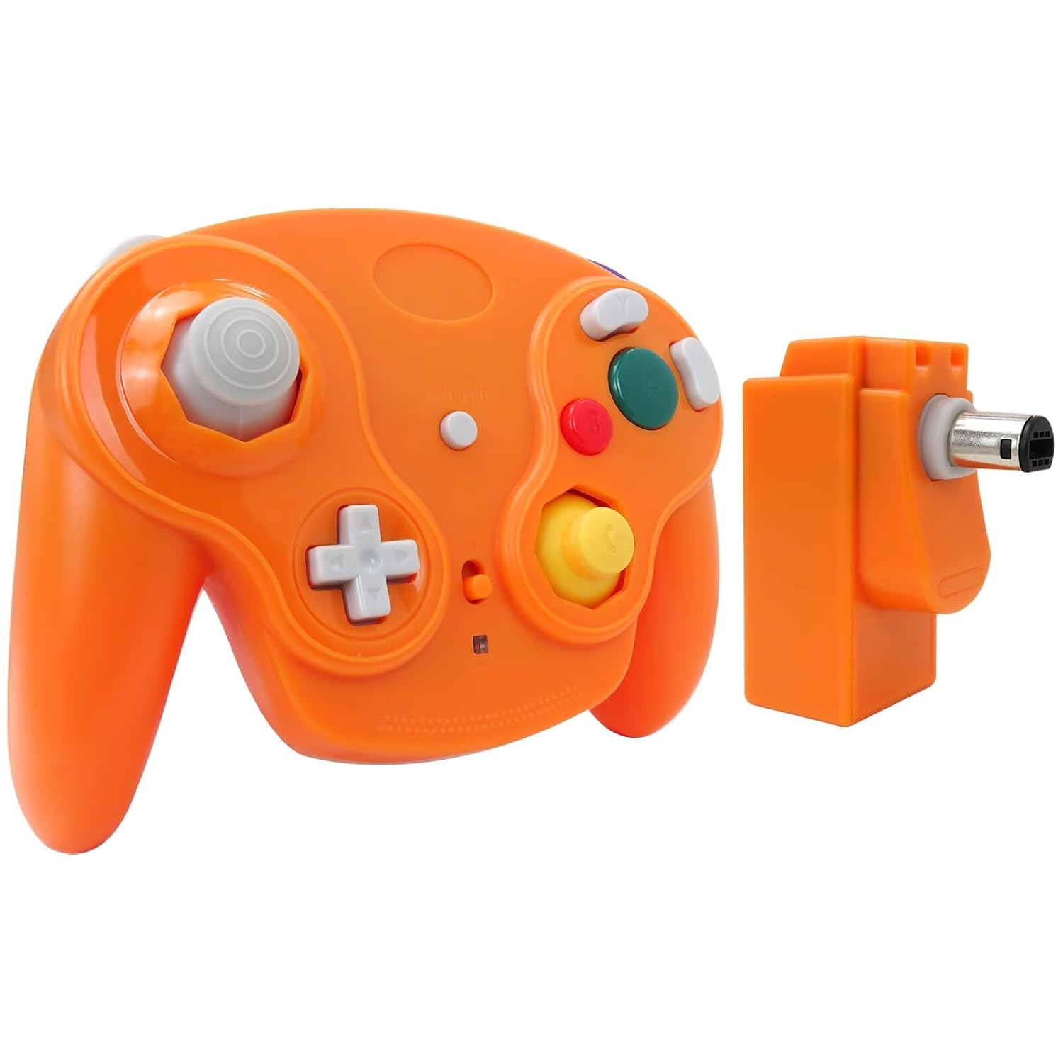 Wireless Orange GameCube Controller + Adapter Wavebird for Nintendo GameCube NGC GC