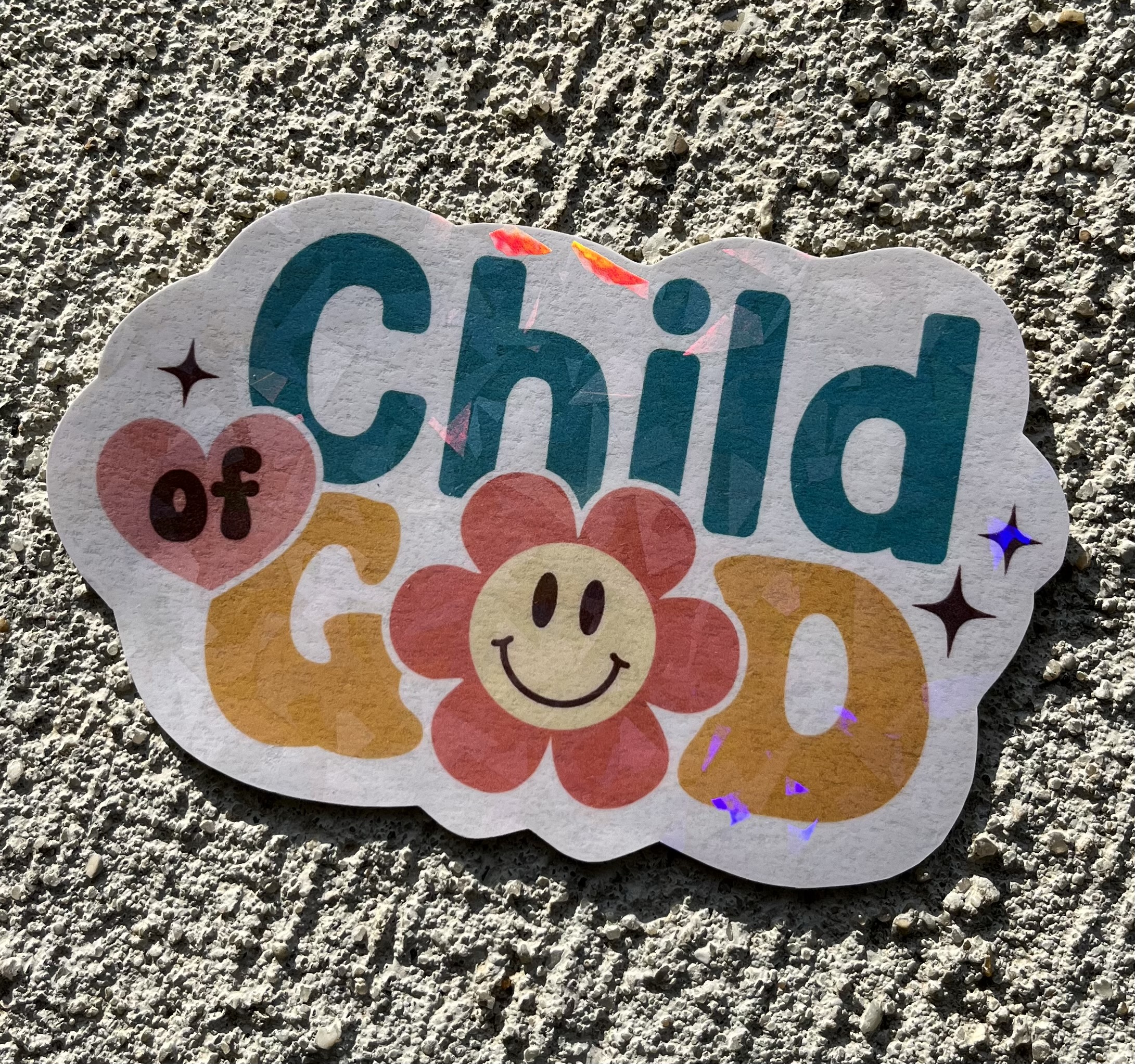 Child of God Holographic Christian Sticker