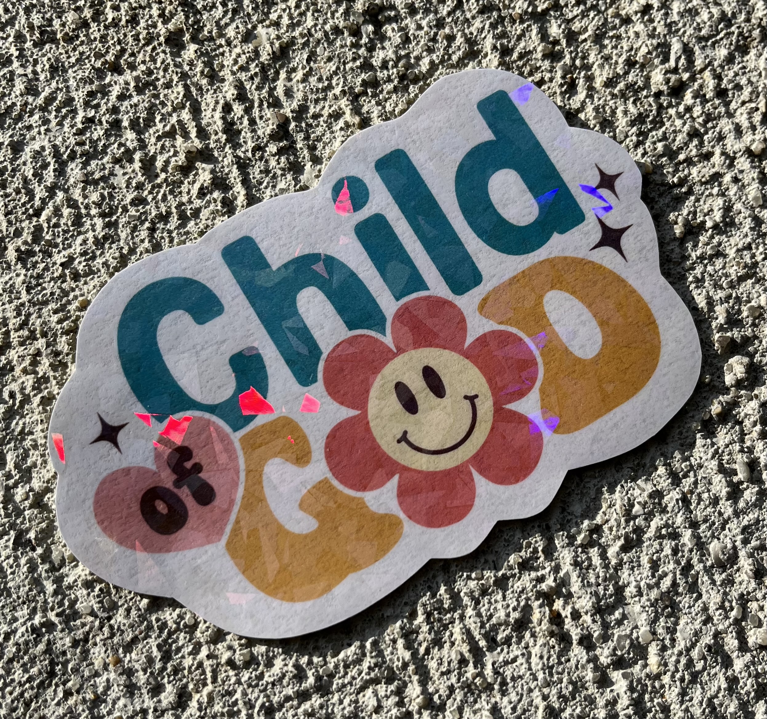 Child of God Holographic Christian Sticker