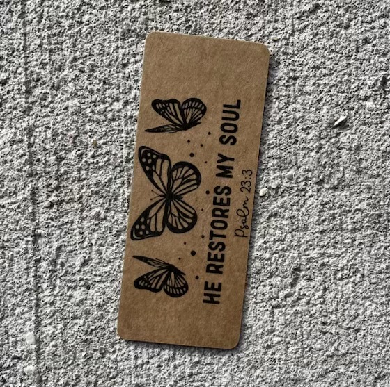 He Restores My Soul Psalm 23:3 Christian Bookmark