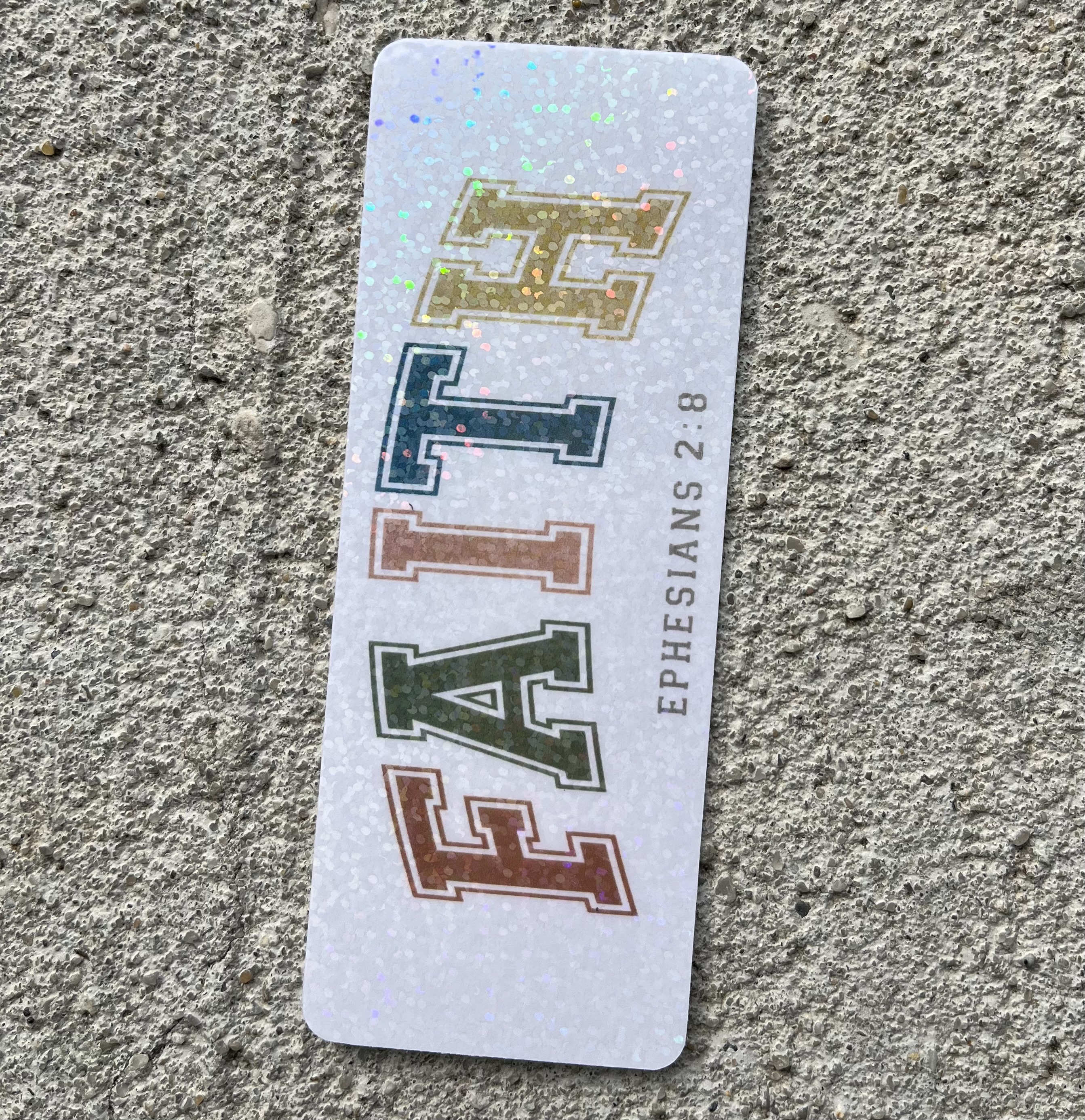 Faith Ephesians 2:8 Holographic Christian Bookmark