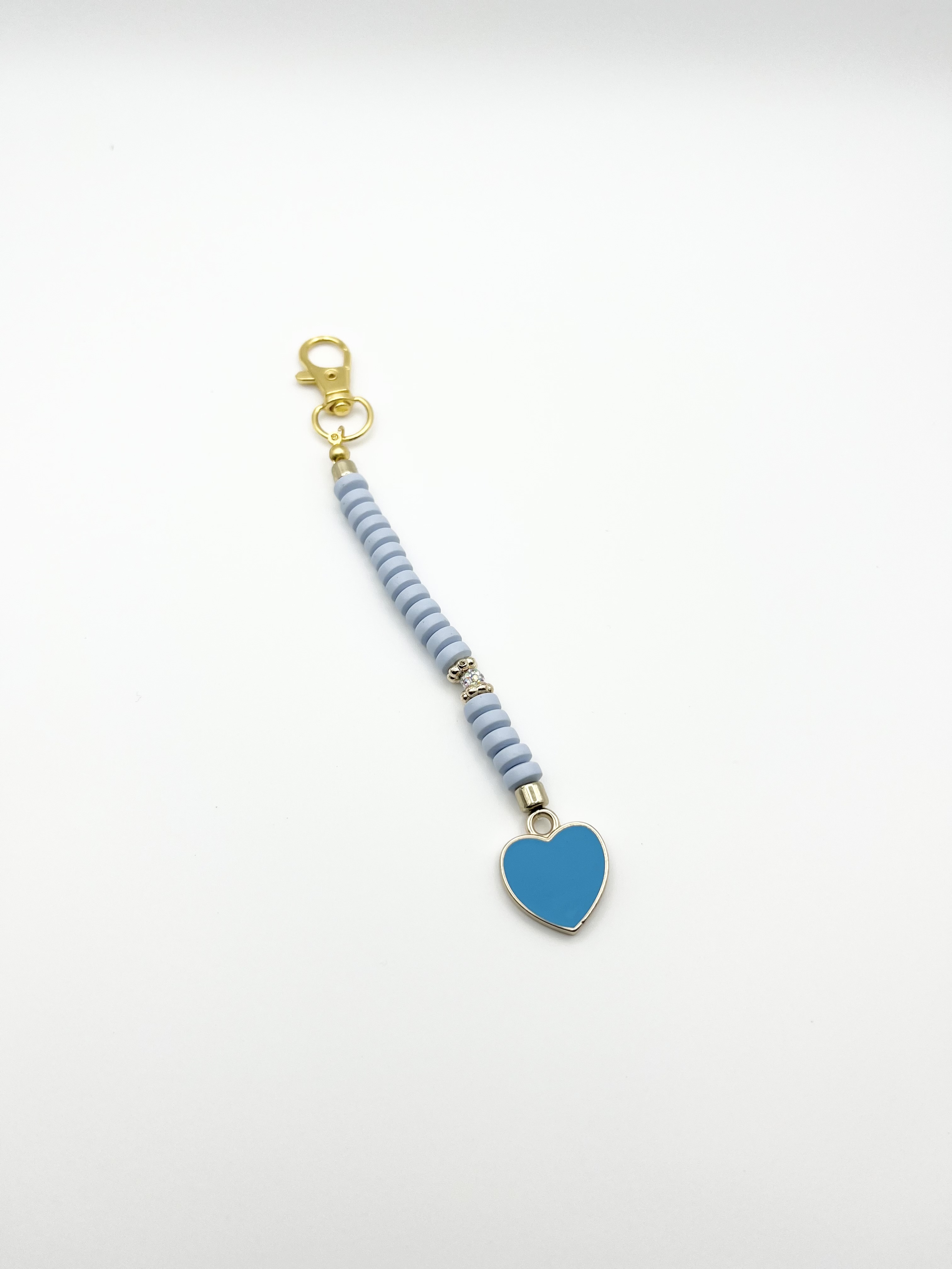 Blue Heart Keyring Charm