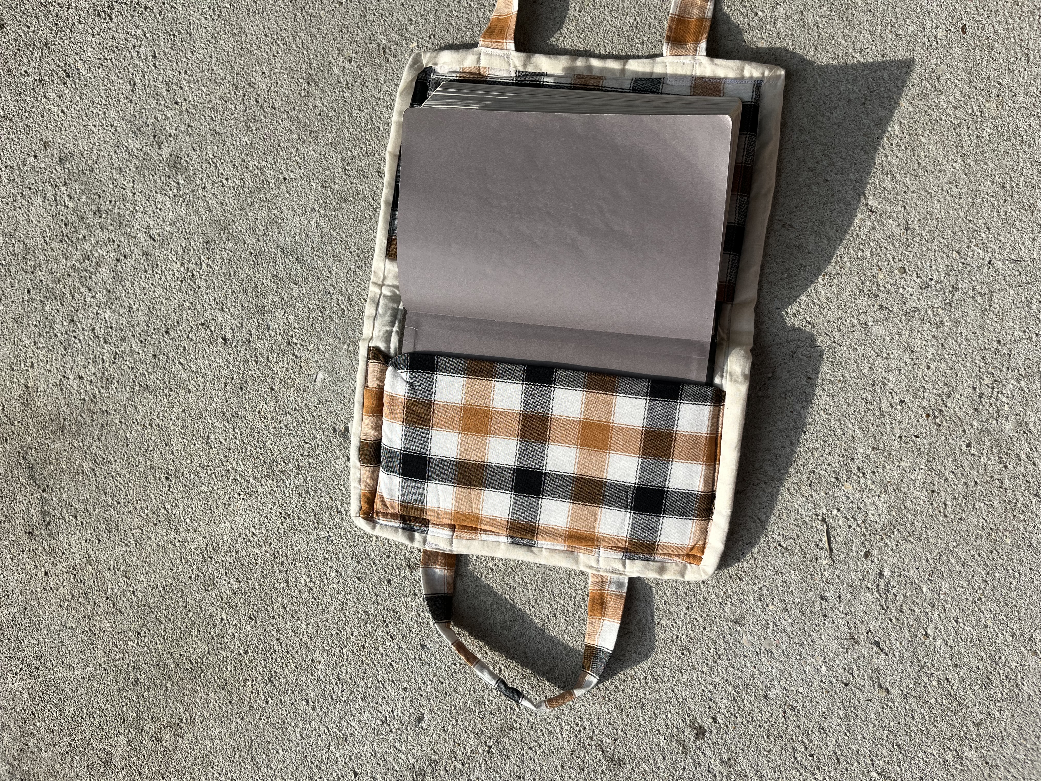 Brown & Navy Blue Bible Carry Bag with Handles