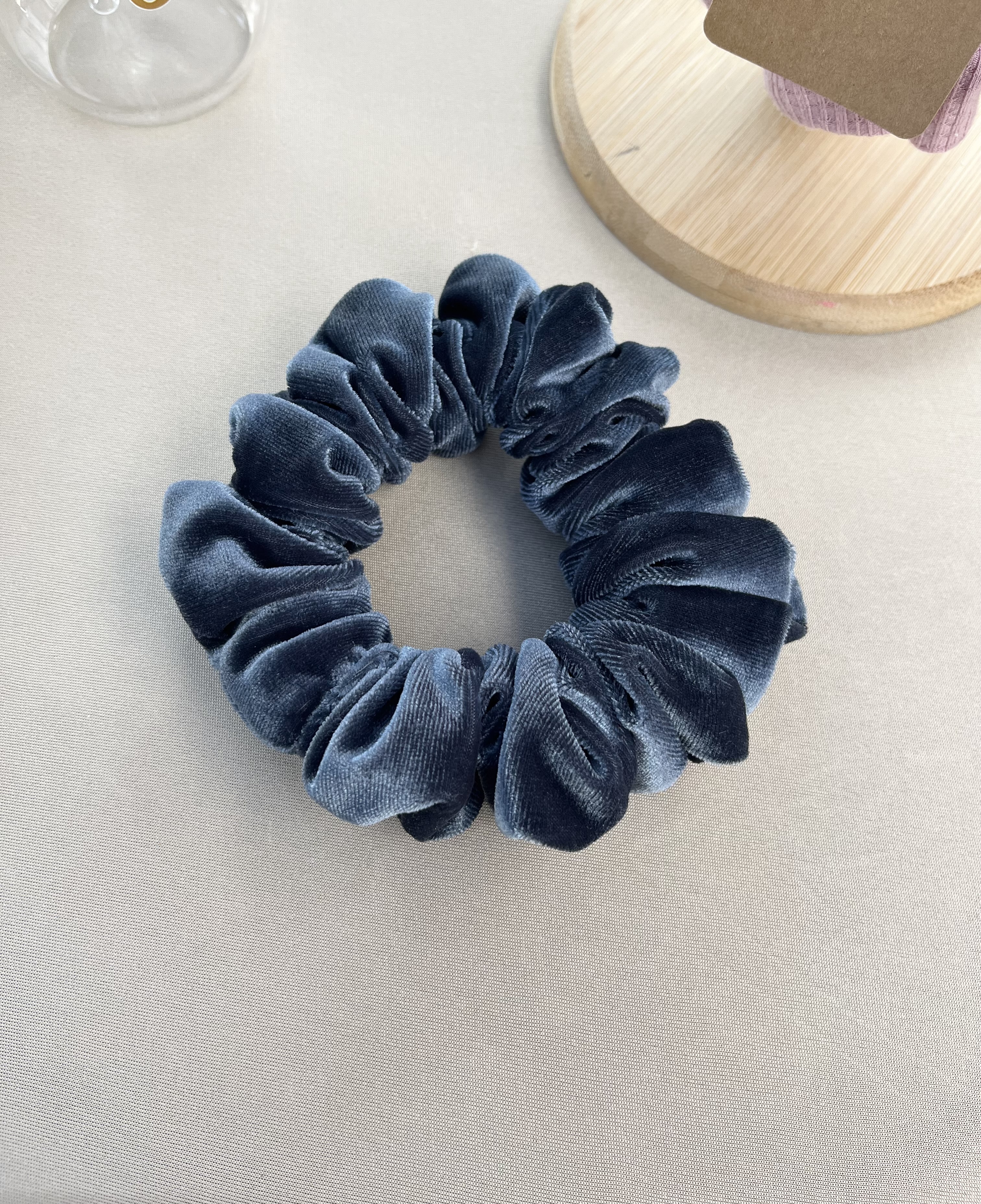 Dark Teal Luxury Velvet Scrunchie 