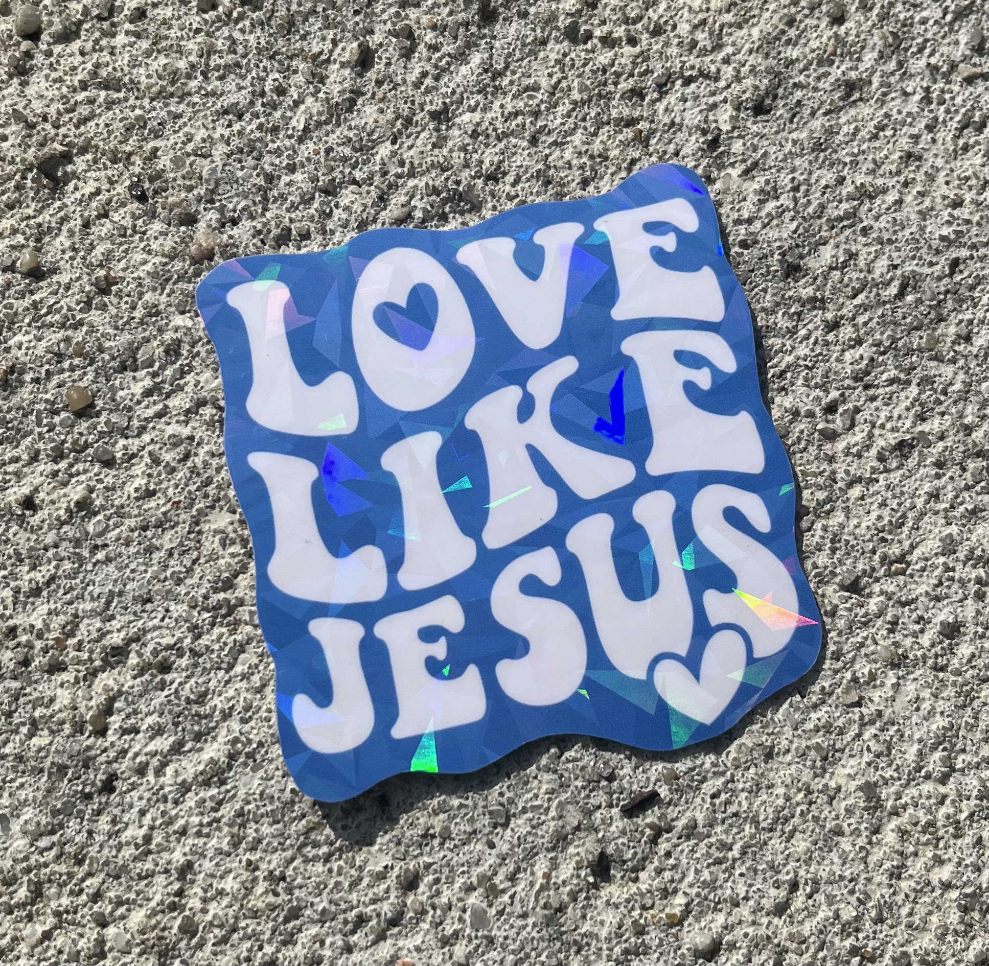Love Like Jesus Holographic Christian Sticker