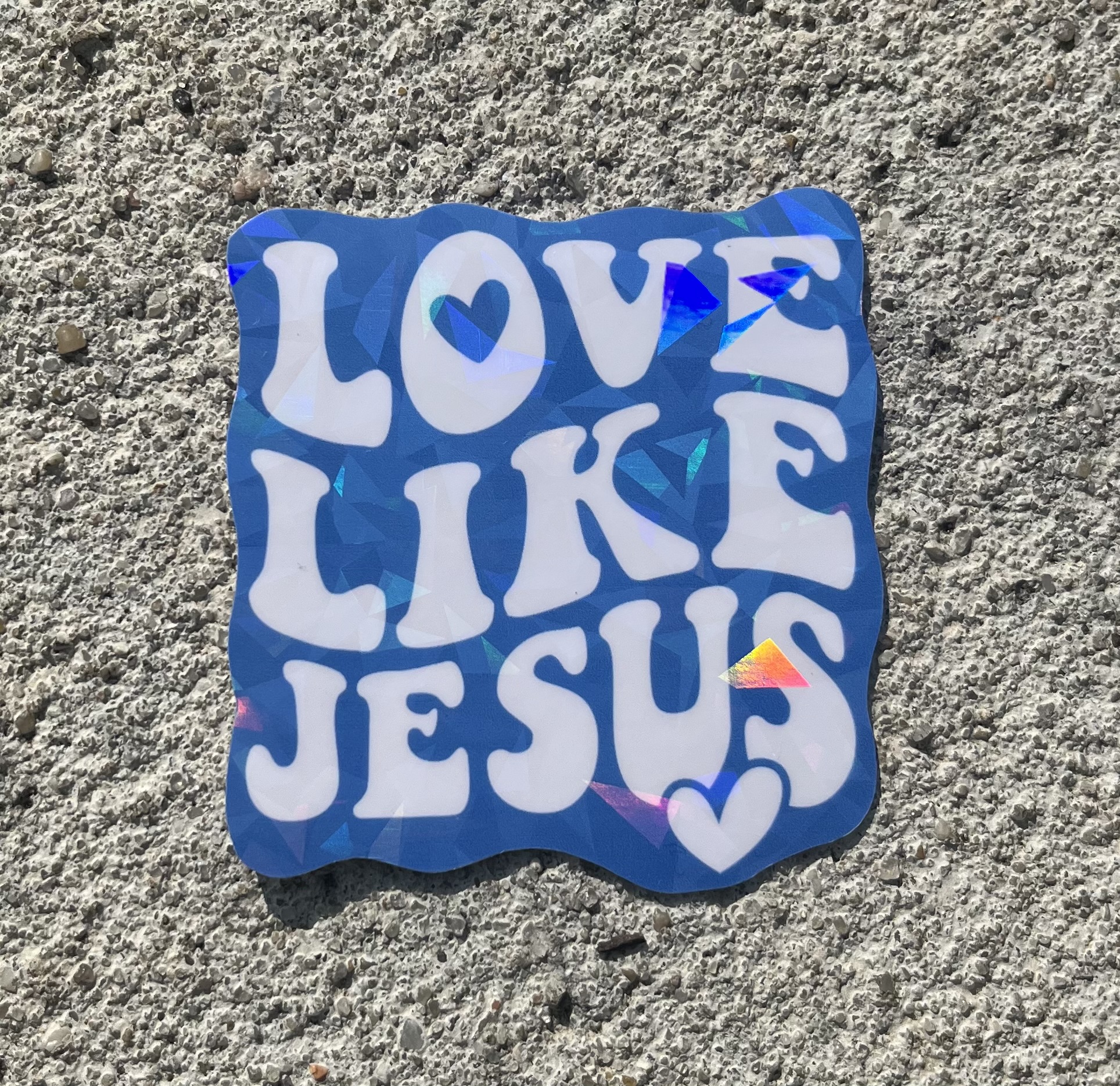Love Like Jesus Holographic Christian Sticker