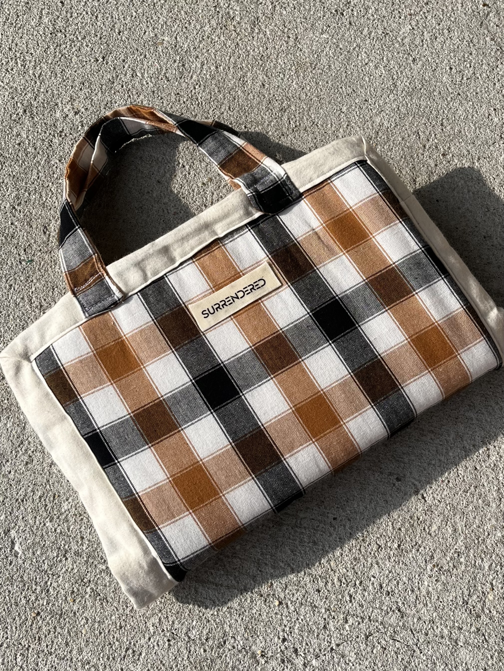 Brown & Navy Blue Bible Carry Bag with Handles