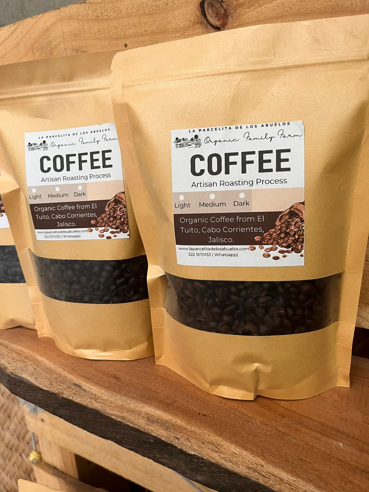 Medium roast organic coffee / Cafe Organico tostado medio 250 gr