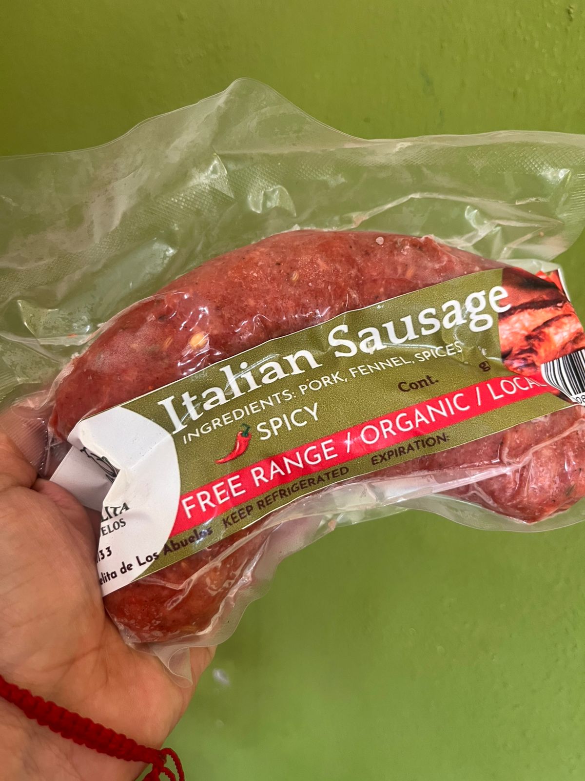 Italian Sausage Spicy / Salchicha Italiana Picante 300-400 gr