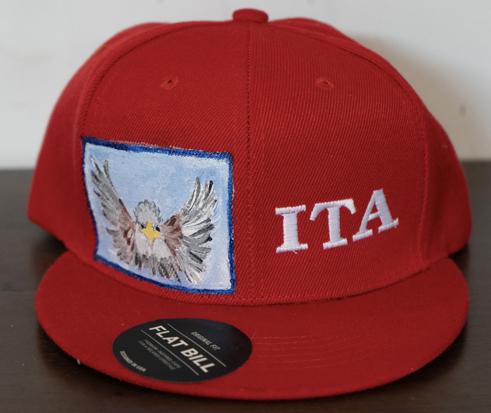 Red Flat Bill Cap