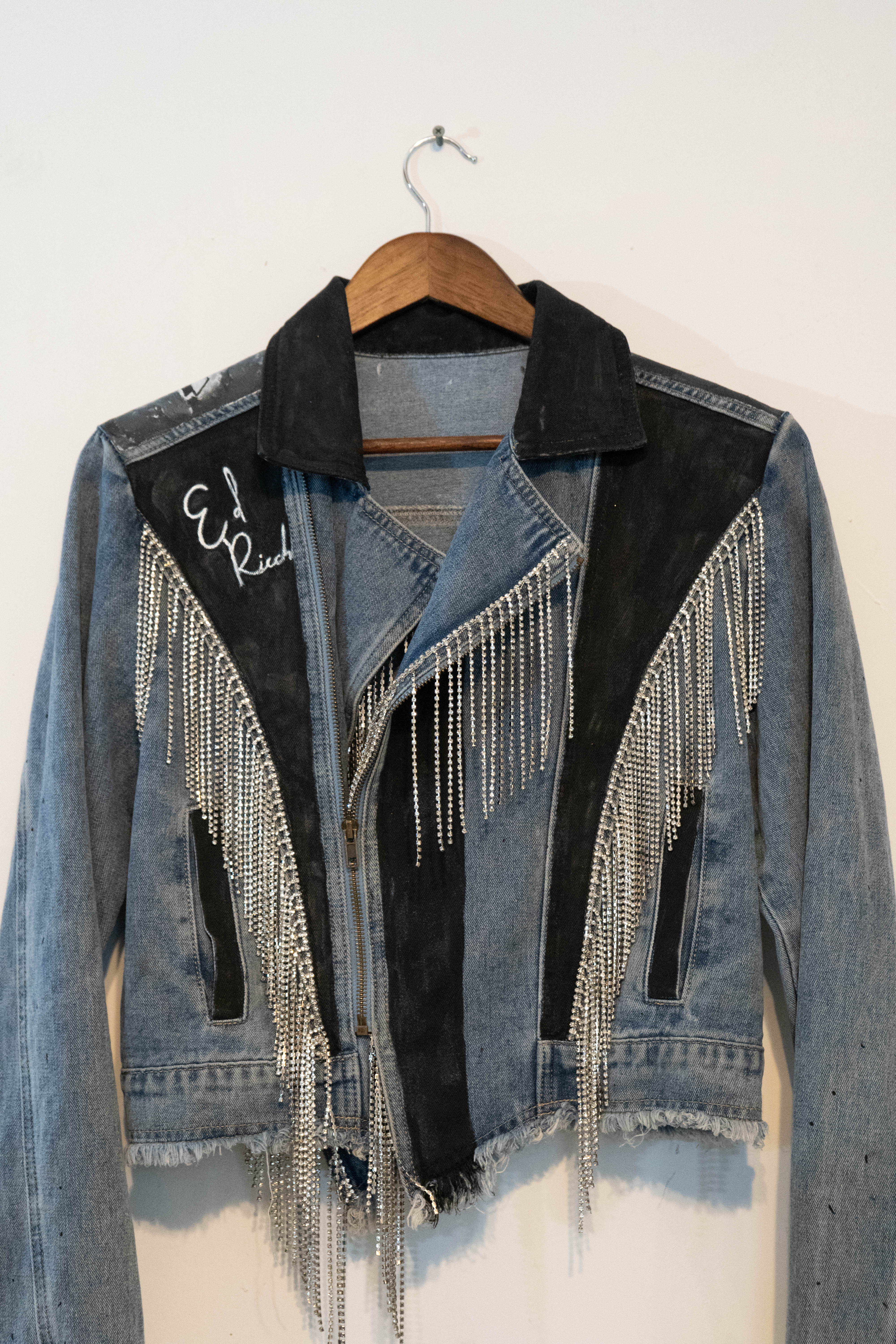 Denim Fringe Jacket