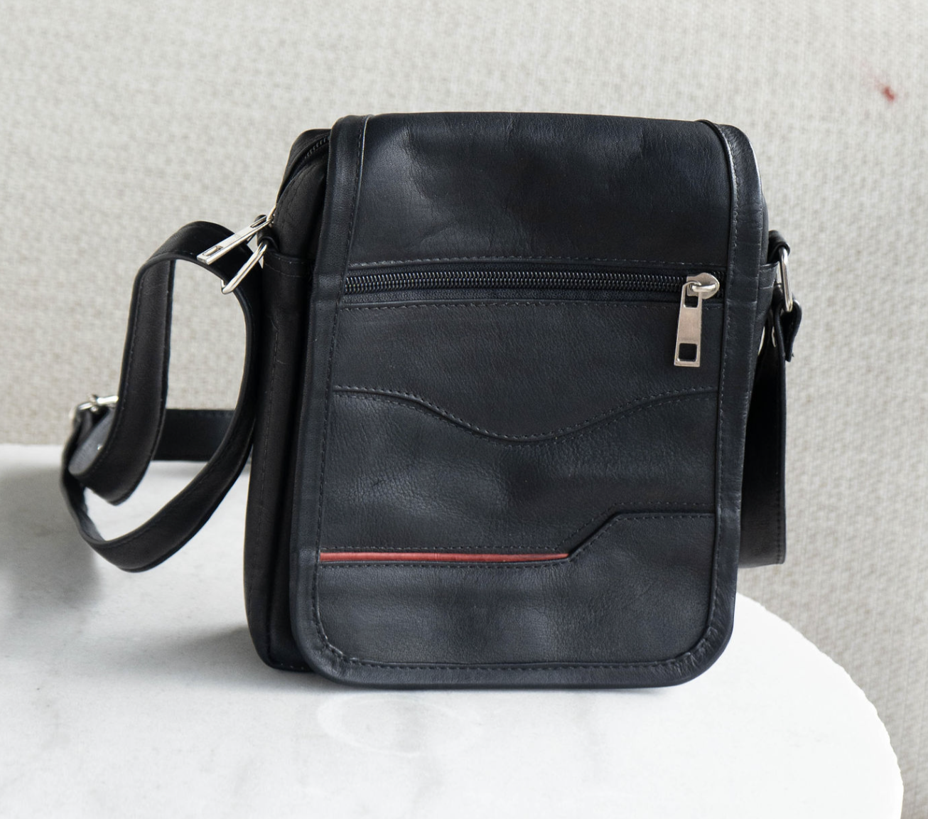 Black Leather Shoulder Bag