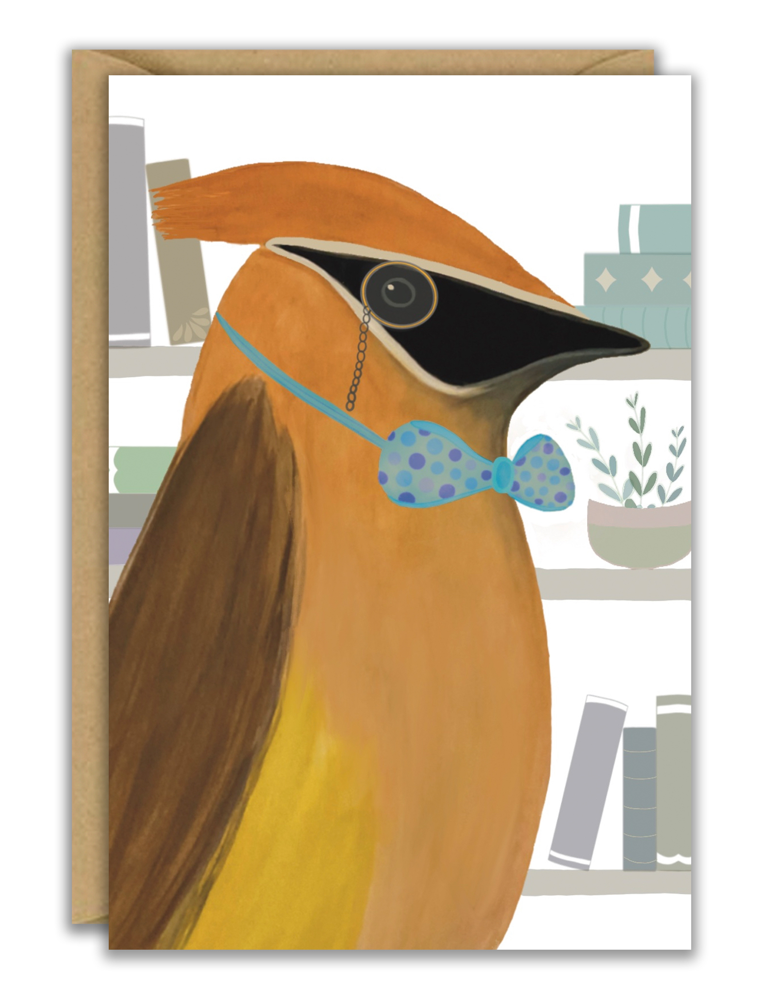 Witty Waxwing Greeting Card