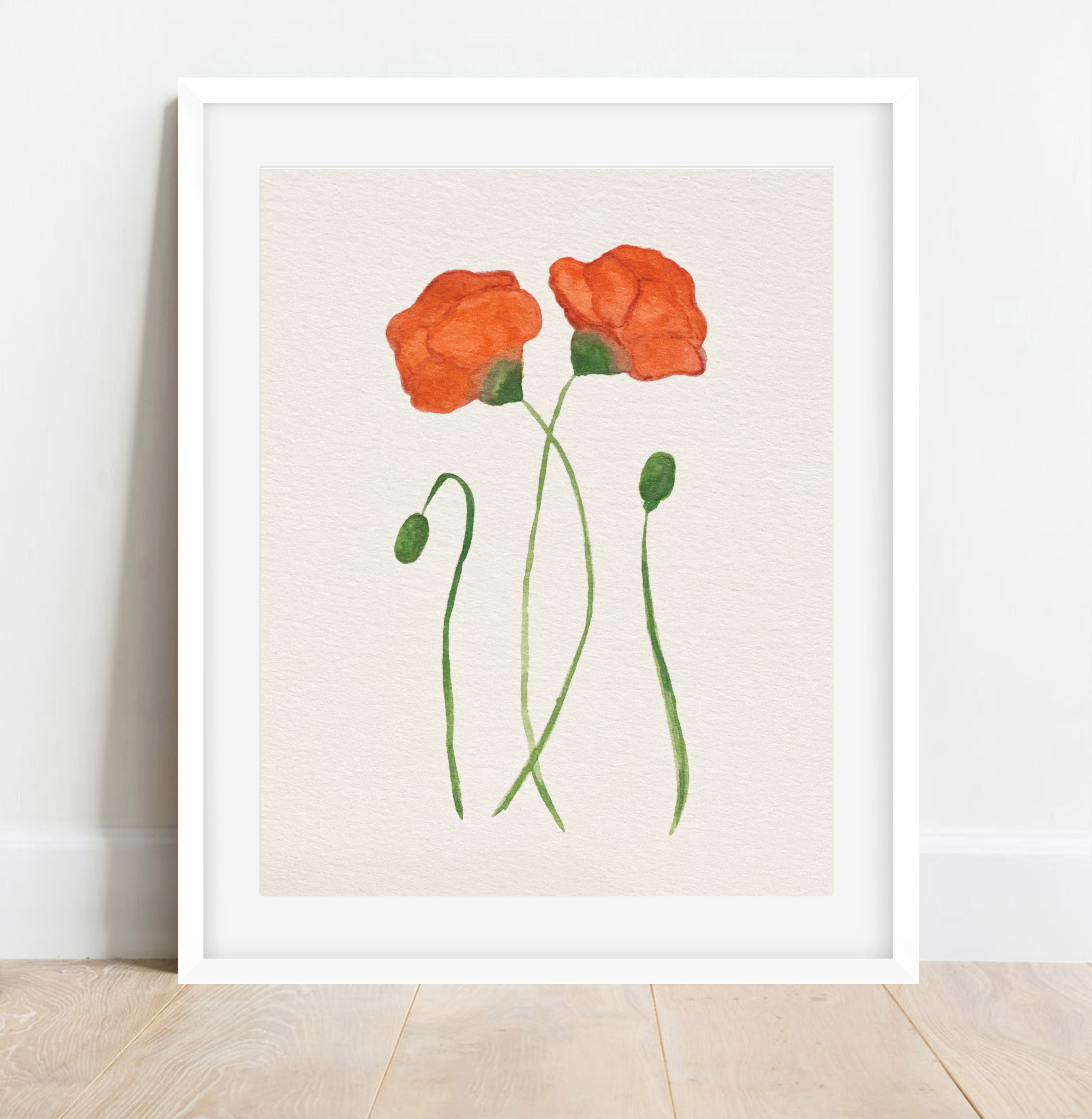 Orange Poppies Art Print