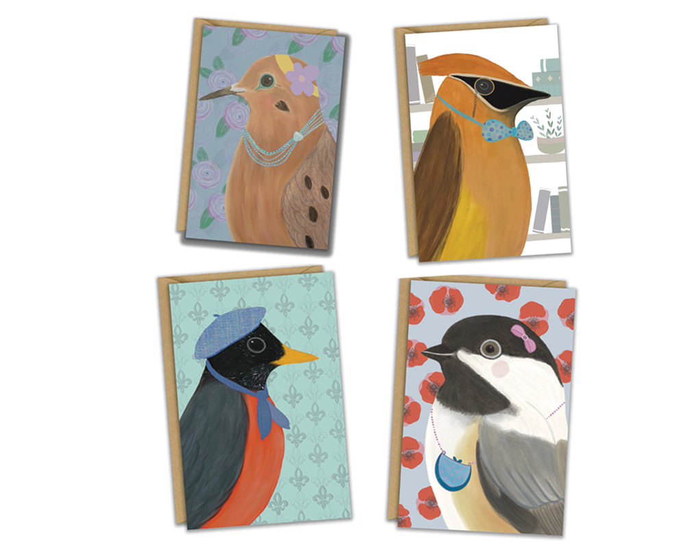 Distinguished Bird Collection Greeting Card Set
