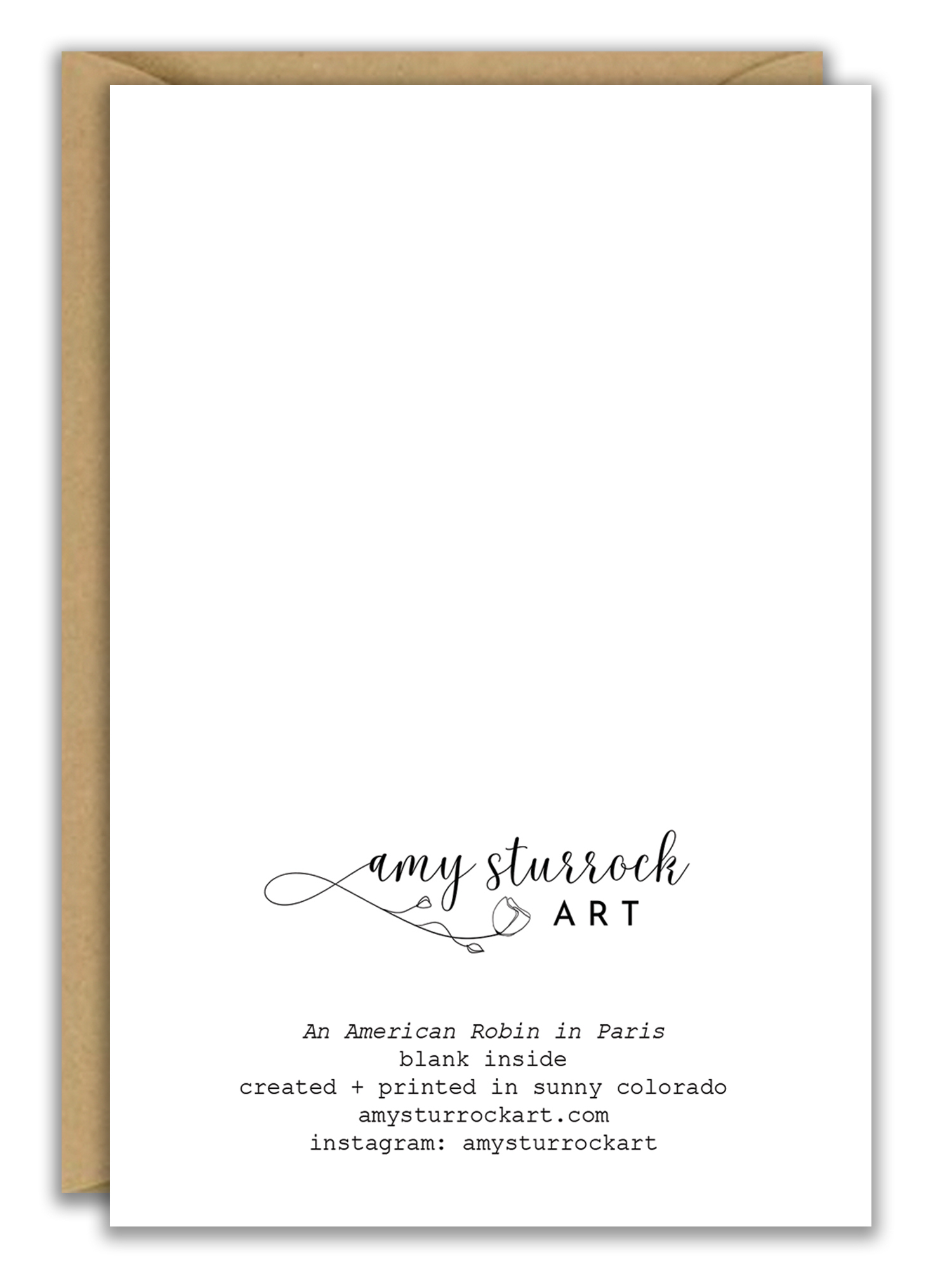 An American Robin in Paris Greeting Card