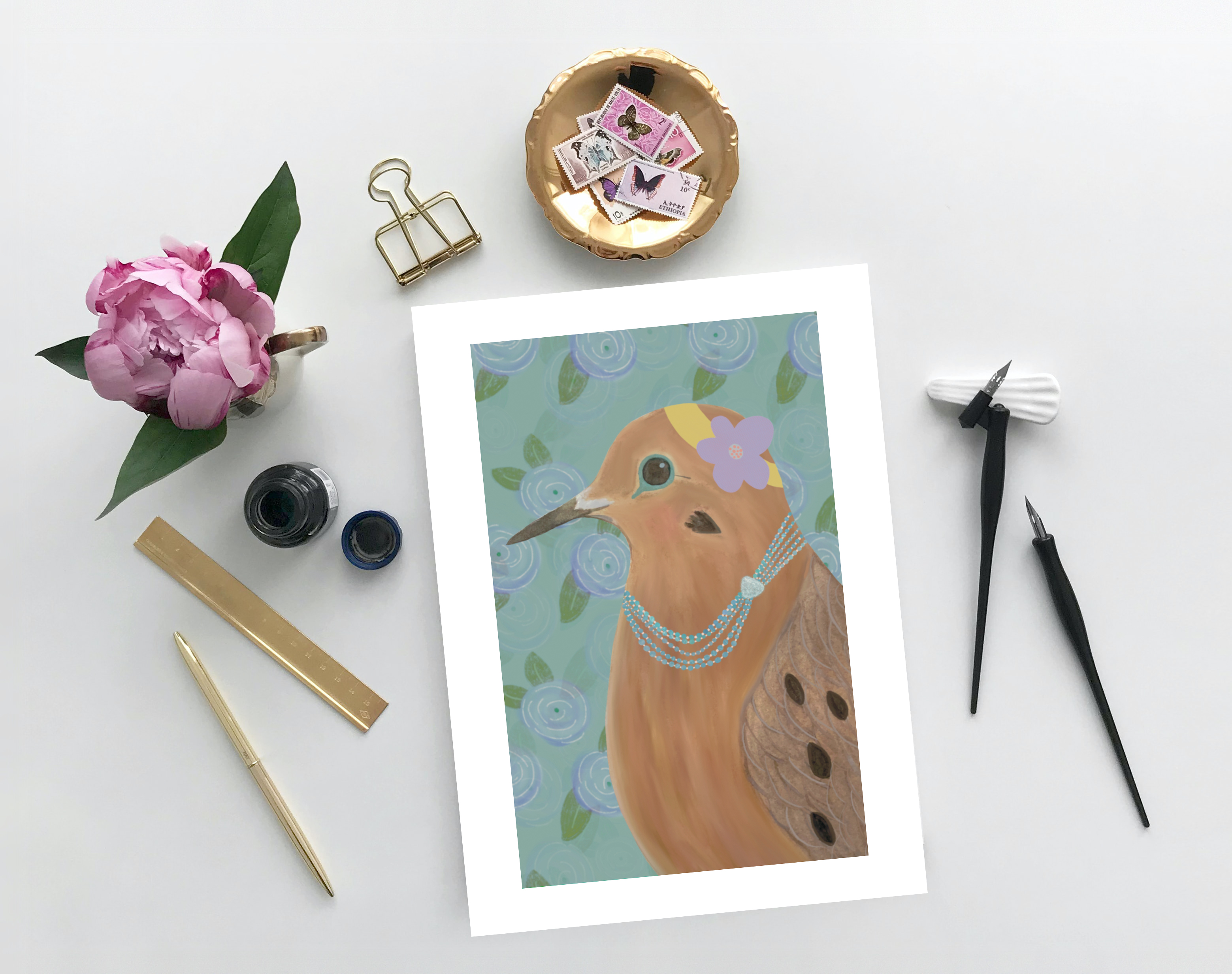 Flapper Dove Art Print
