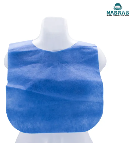 Babero desechable azul