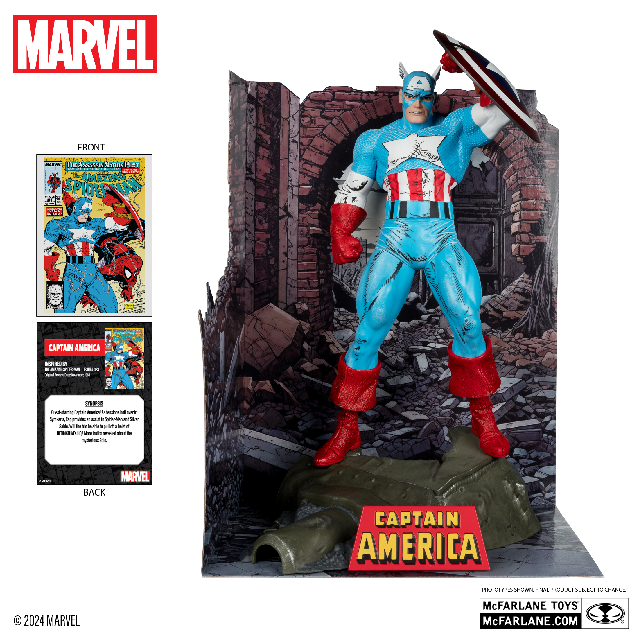 McFarlane Toys - Marvel Collection PVC Statue 1:6 Captain America (The Amazing Spider-Man #323)