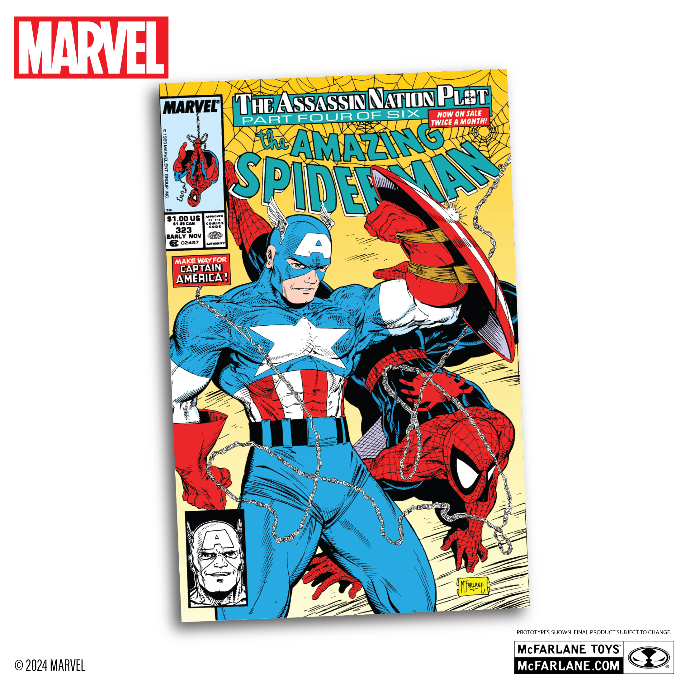 McFarlane Toys - Marvel Collection PVC Statue 1:6 Captain America (The Amazing Spider-Man #323)