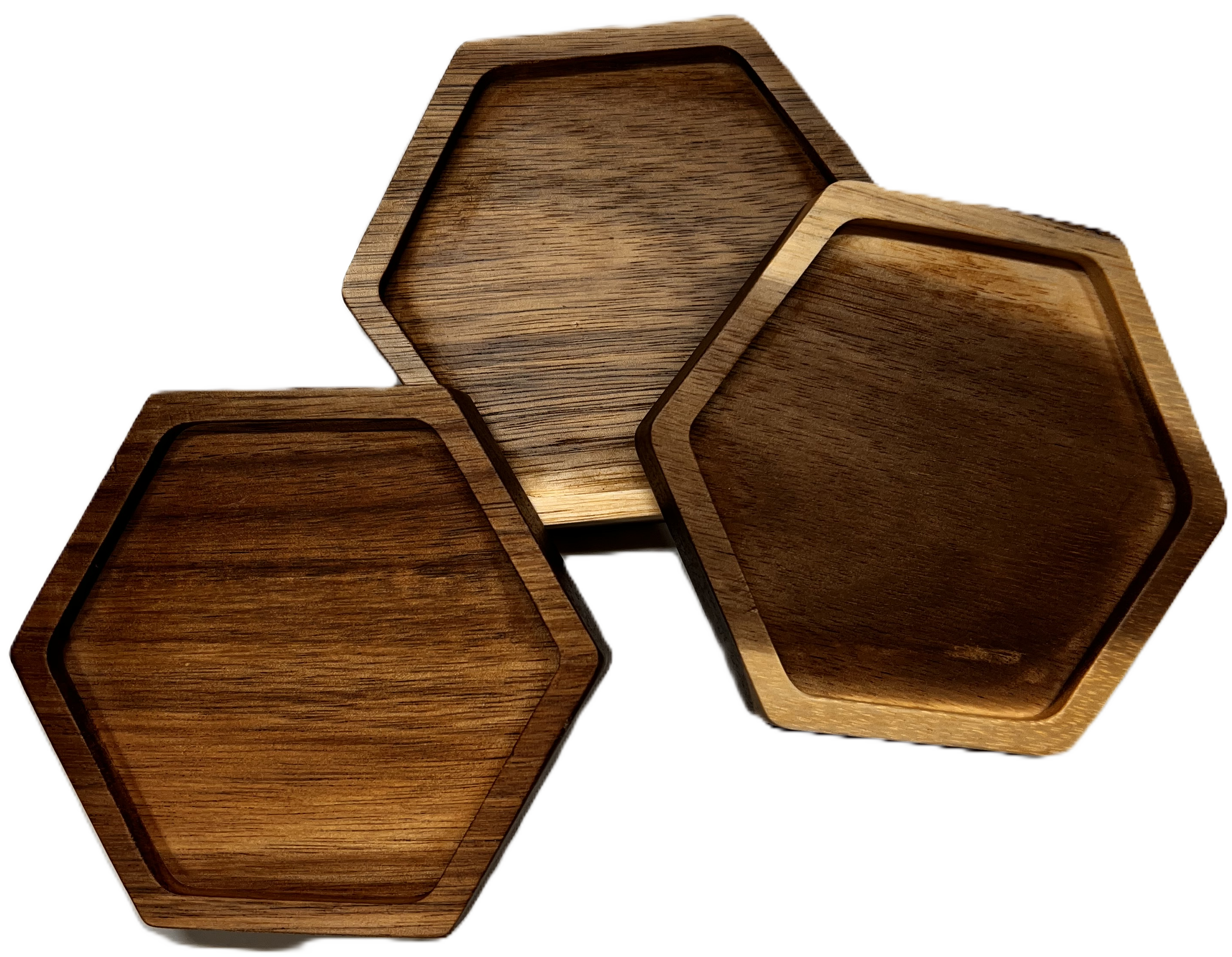 Acacia Wood Coasters 6 Piece Set 