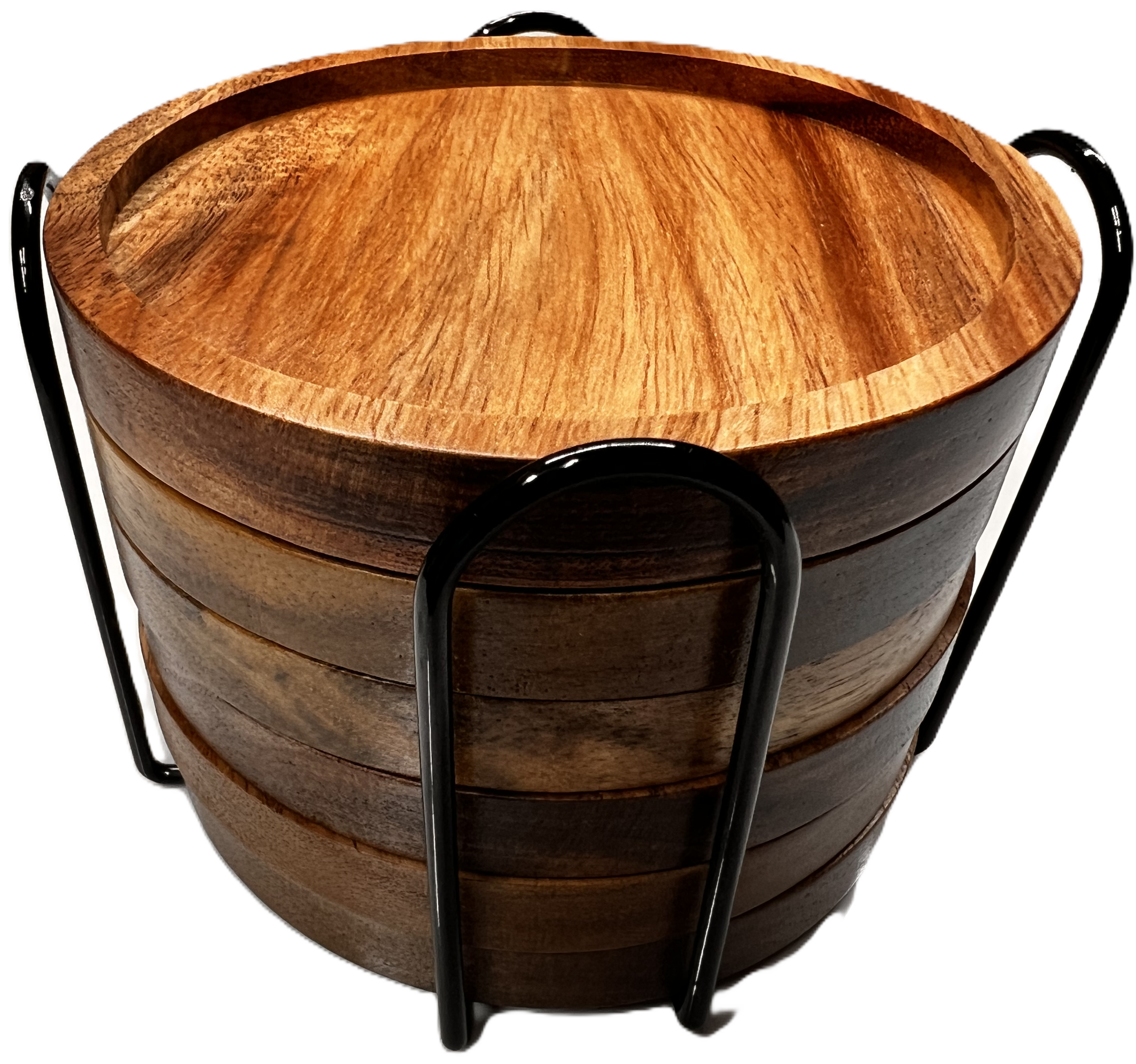 Acacia Wood Coasters 6 Piece Set