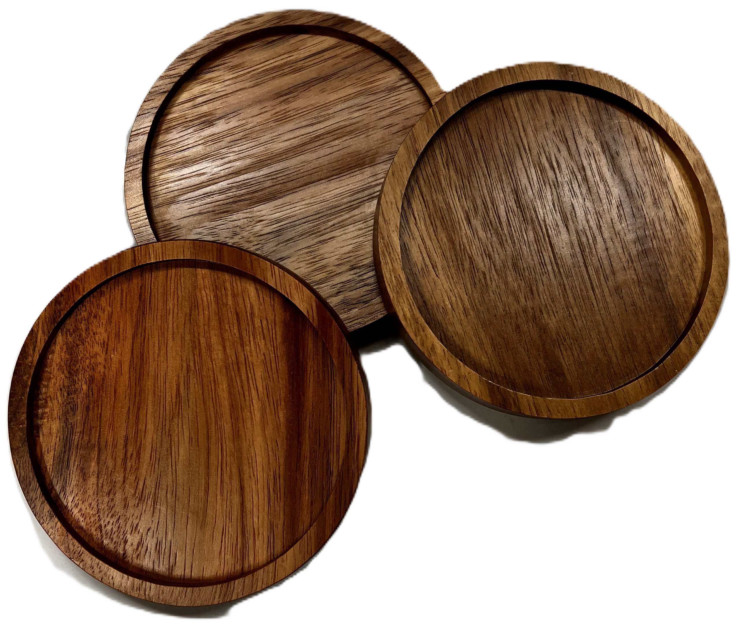 Acacia Wood Coasters 6 Piece Set 