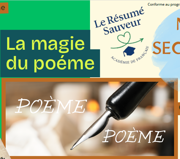 Le poème et ses caractéristiques ( secondaire )