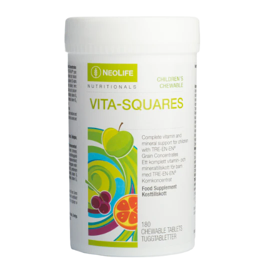 „Vita-Squares“, polivitaminai vaikams iki 8 metų, kramtomosios tabletės