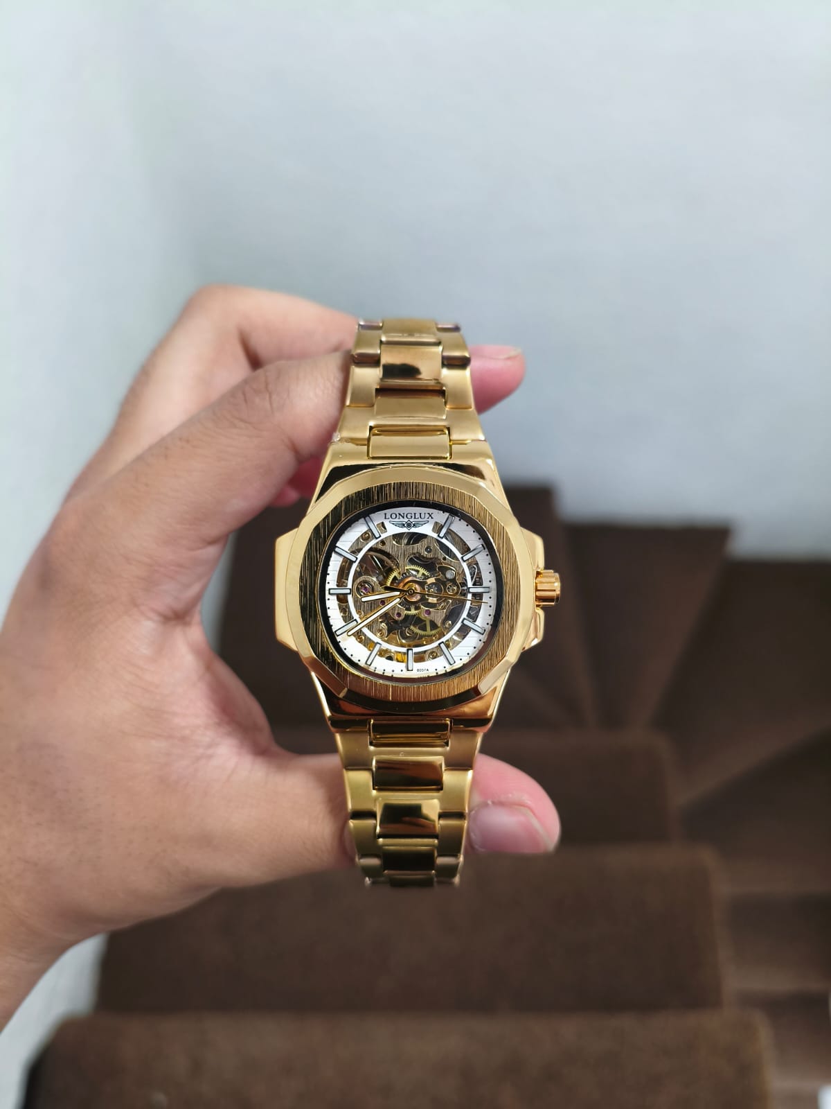 Reloj Automático Longlux Acero Inoxidable.