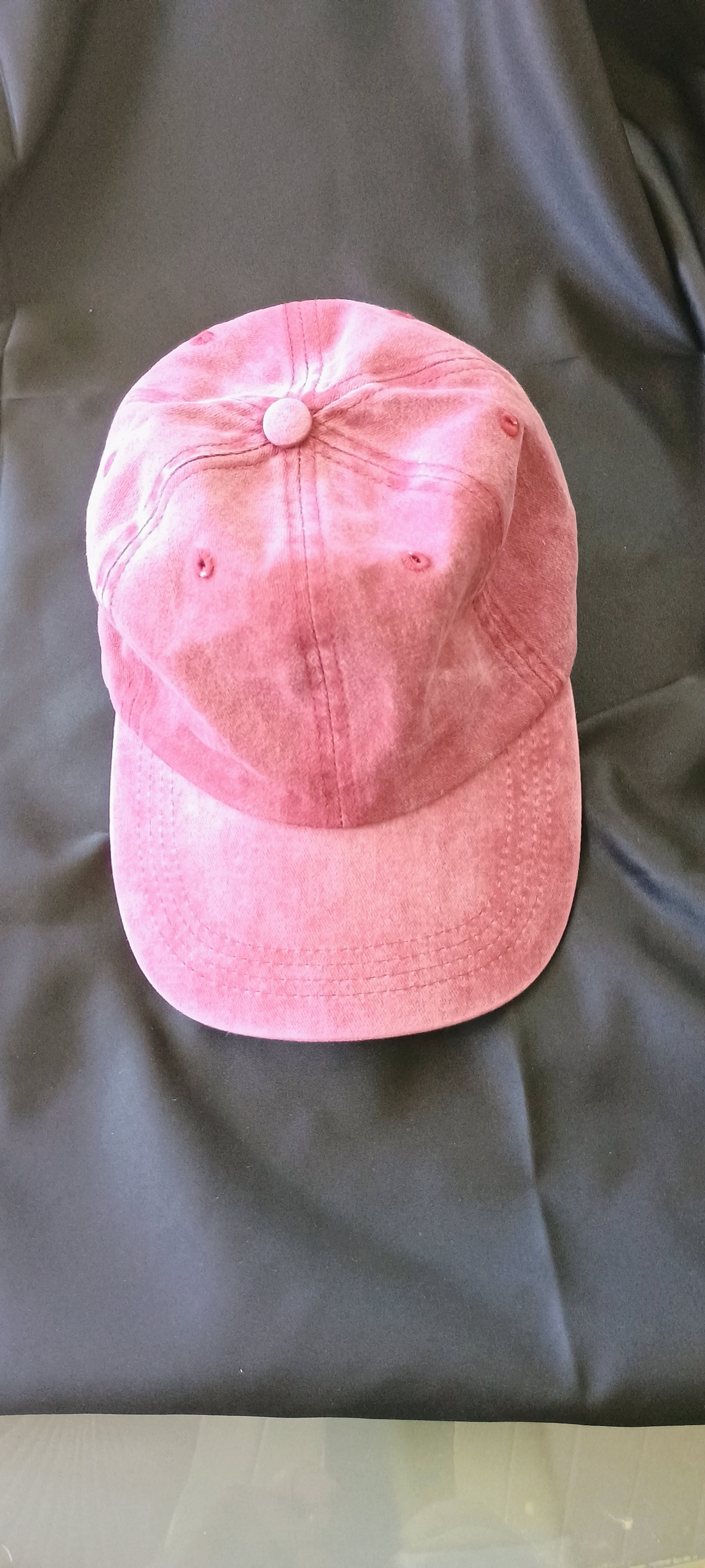 Red Washed Baseball Cap
