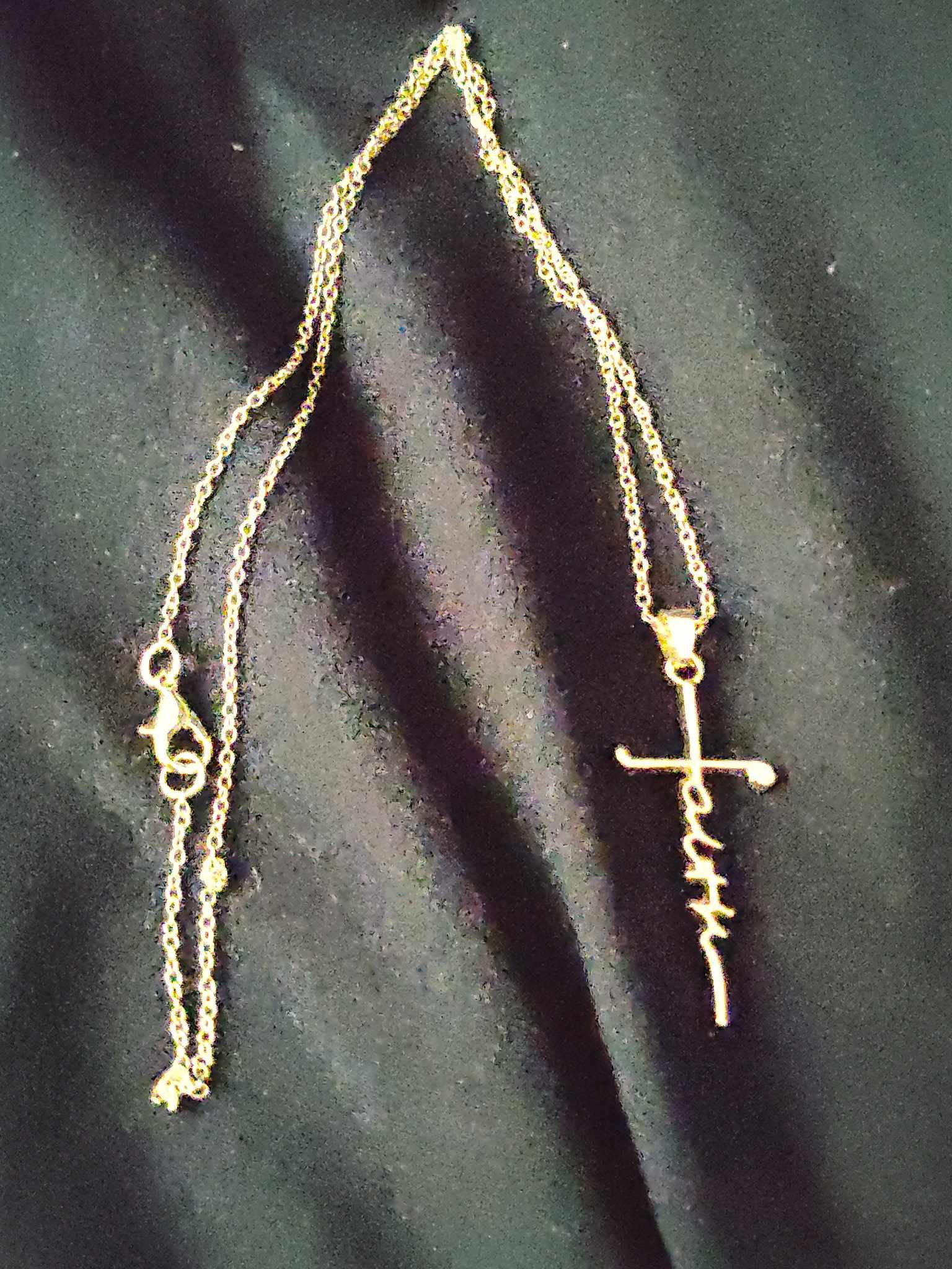 Silver Faith Cross Necklace